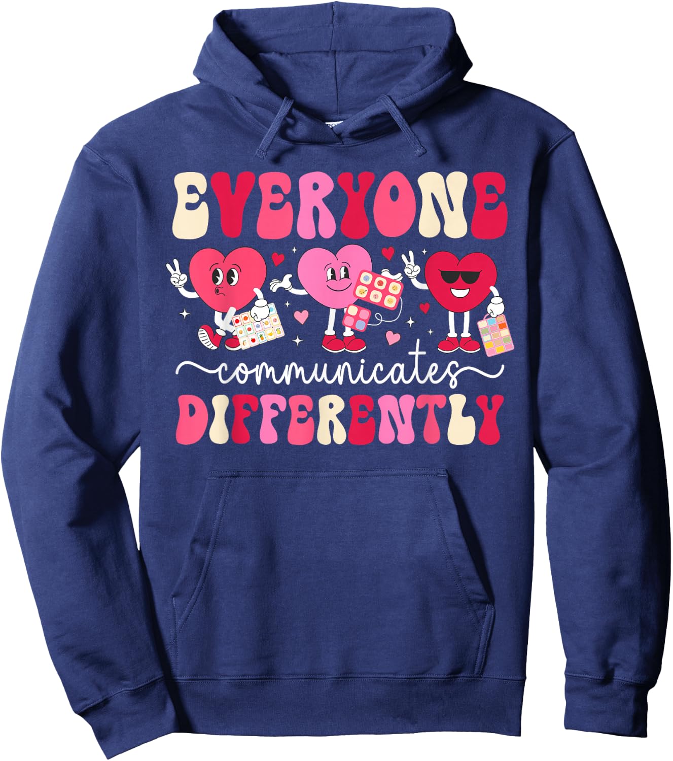 Valentine SLP Valentines Day Speech Language Pathologist Hoodie - Hoodie | Navy