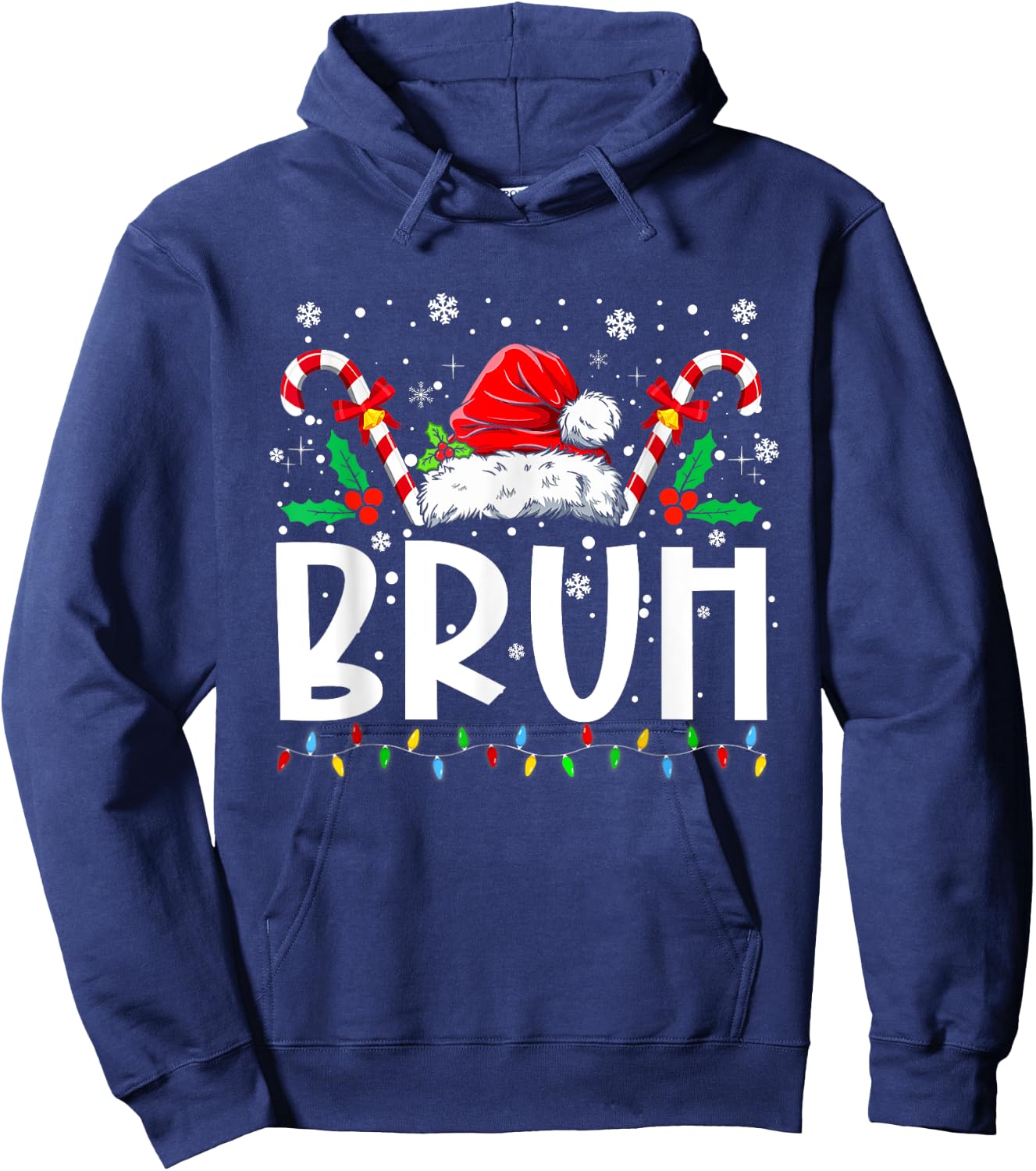 Christmas Santa Bruh Xmas Pajamas Family Men Women Kids Hoodie - Hoodie | Navy