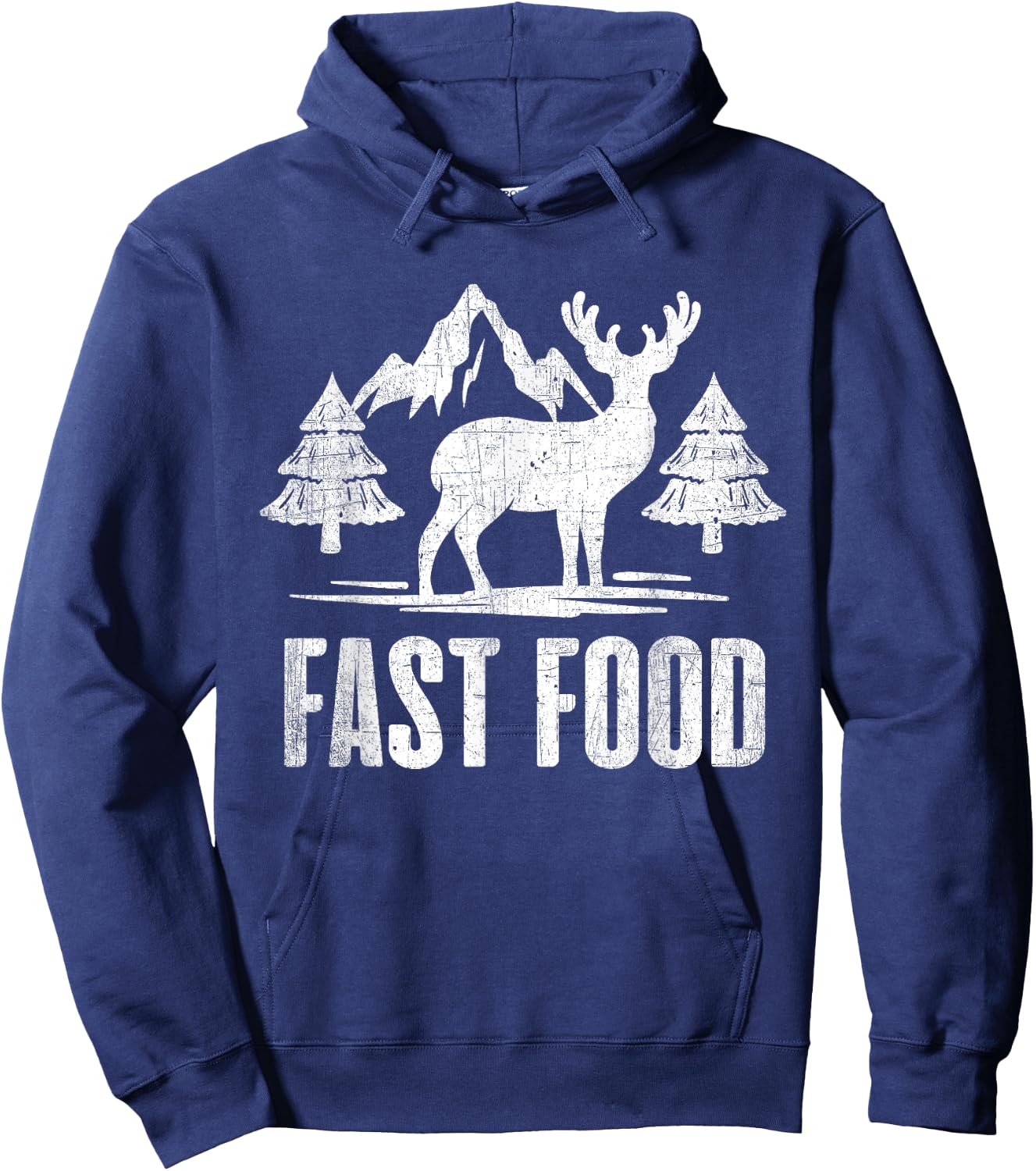Fast Food Deer - Fast Food Shirt Funny - Hunting Hoodie - Hoodie | Navy