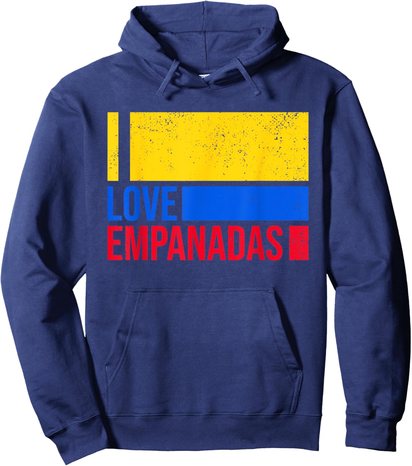 I Love Empanadas Colombia Flag Vintage Colombian Empanadas Hoodie - Hoodie | Navy