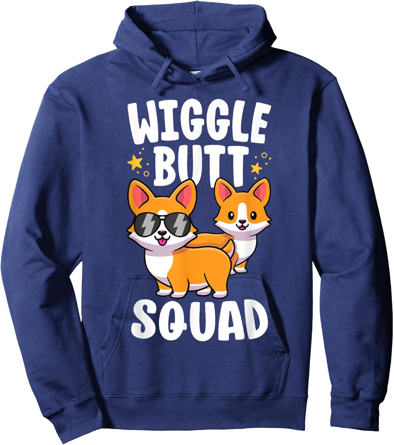 Funny Corgi Shirt For Kids Women Wiggle Butt Squad Crew Hoodie - Hoodie | Navy