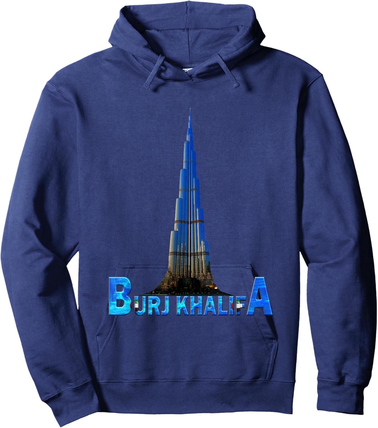 Burj Khalifa Dubai Tallest Building United Arab Emirates UAE Hoodie - Hoodie | Navy
