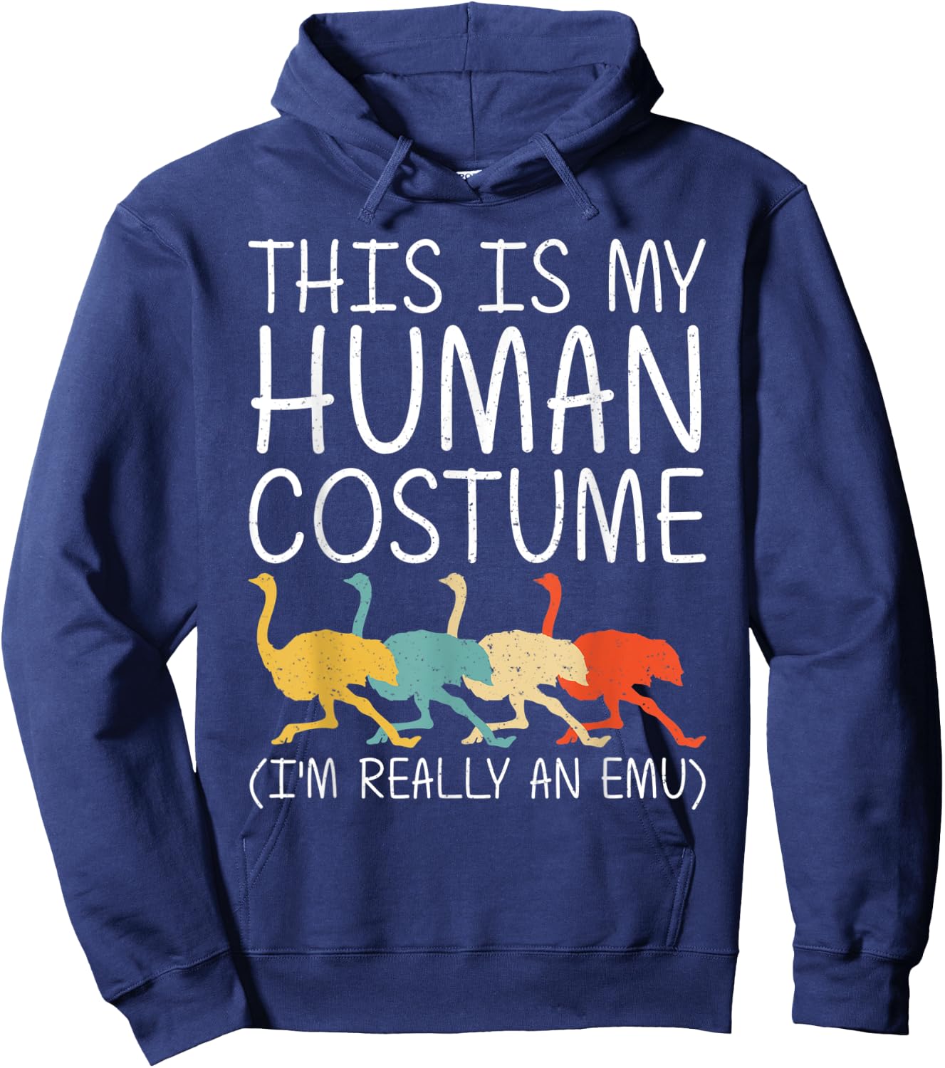 Emu Halloween Human Costume Ostrich Bird Rhea Easy DIY Gift Hoodie - Hoodie | Navy