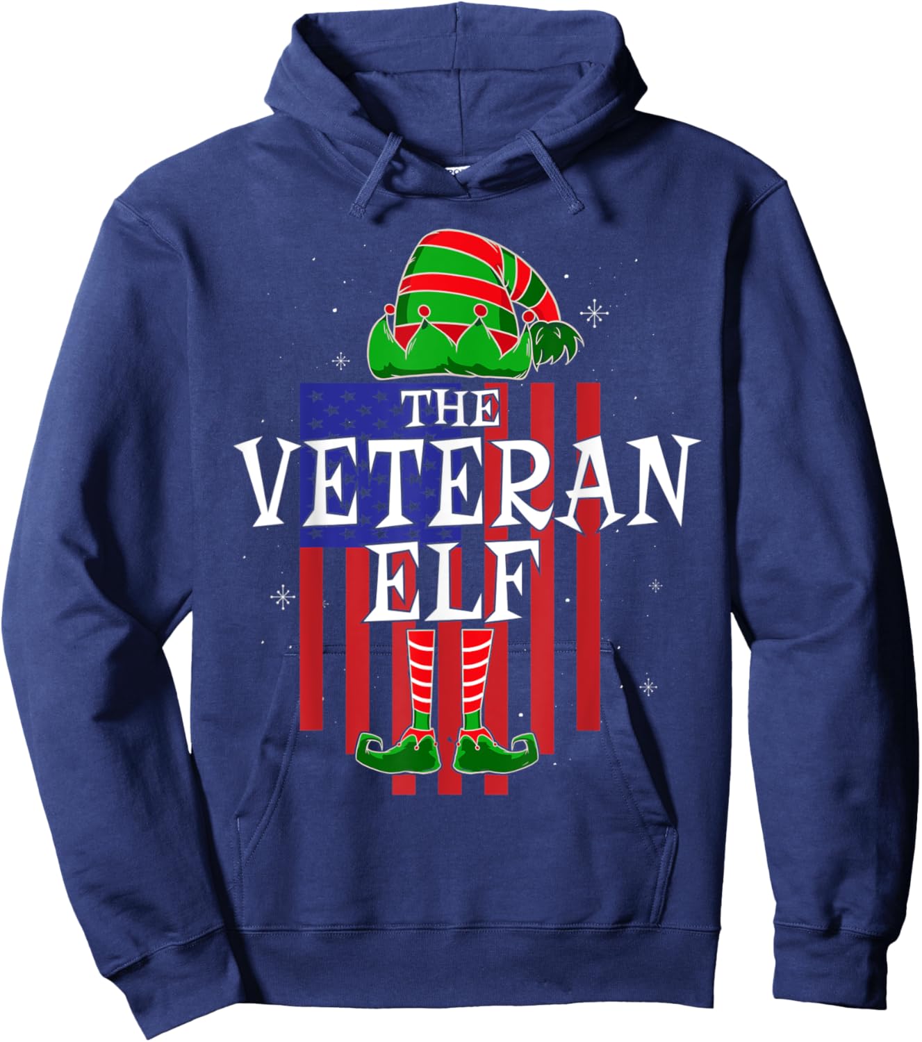 The Veteran Elf Group Matching Family Christmas Funny Hoodie - Hoodie | Navy