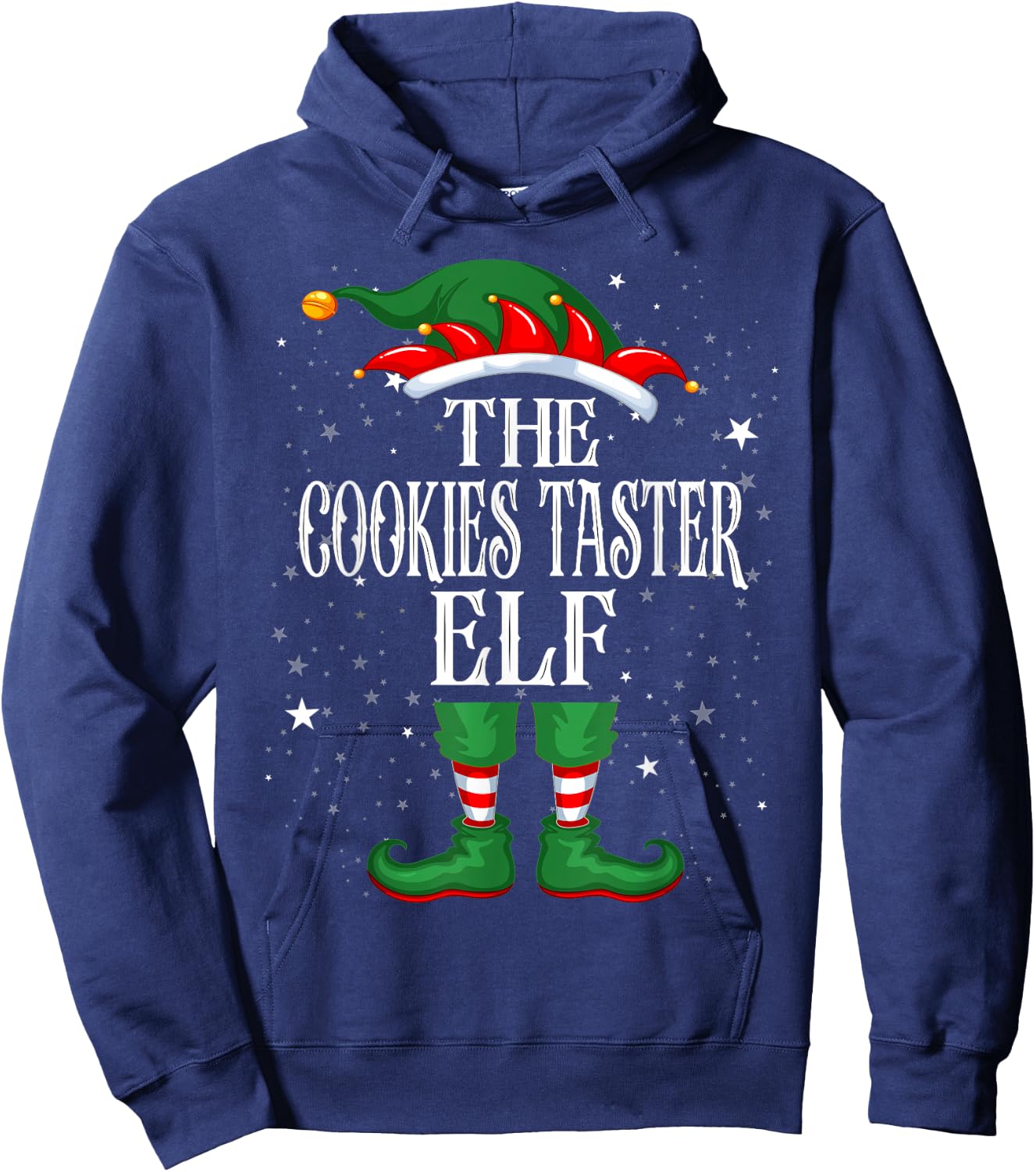 Christmas Elf Matching Family Group Funny Cookies Taster Elf Hoodie - Hoodie | Navy