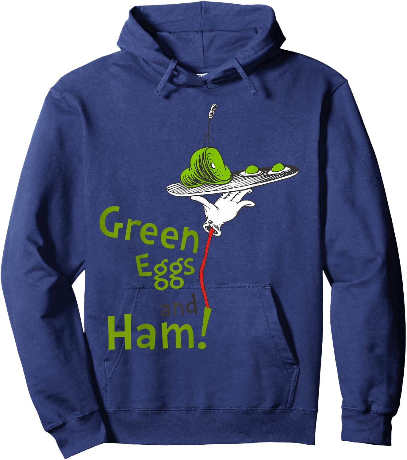 Dr. Seuss Green Eggs and Ham Title Hoodie - Hoodie | Navy