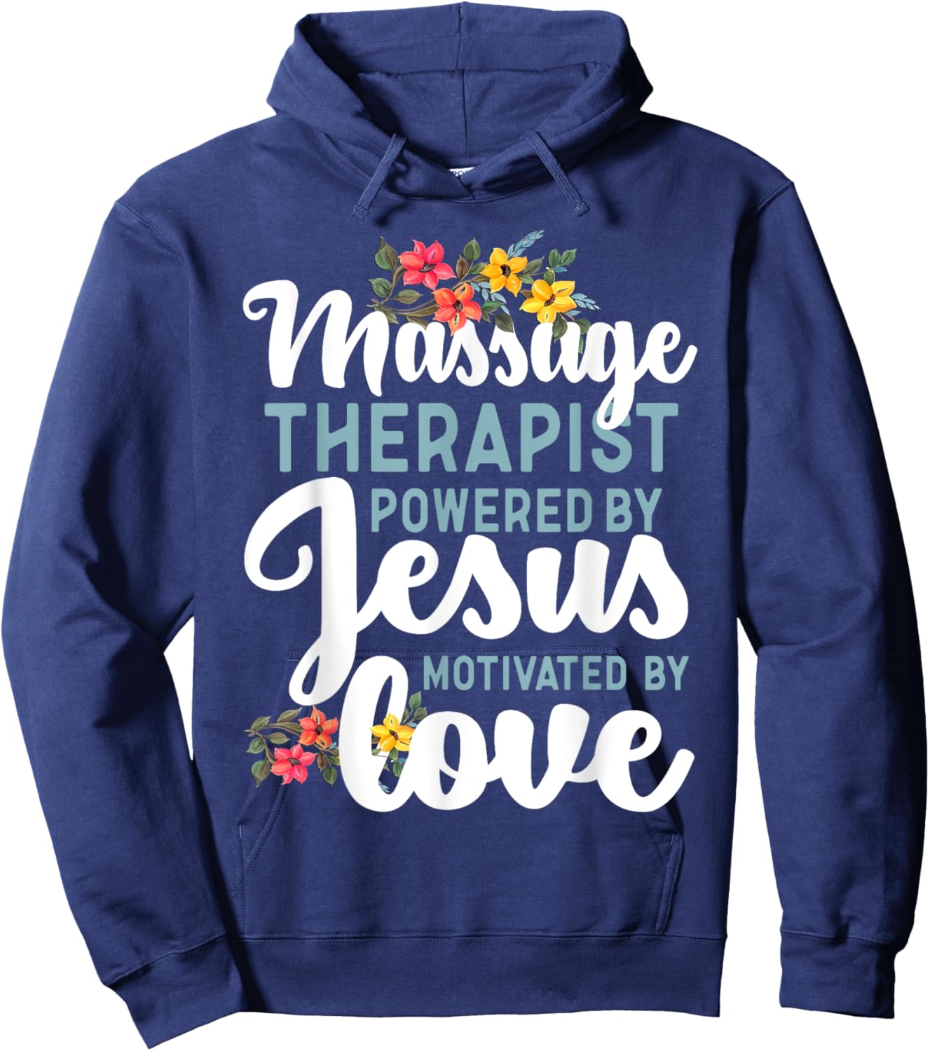 Licensed Massage Therapist Therapy Jesus Faith Massage Hoodie - Hoodie | Navy
