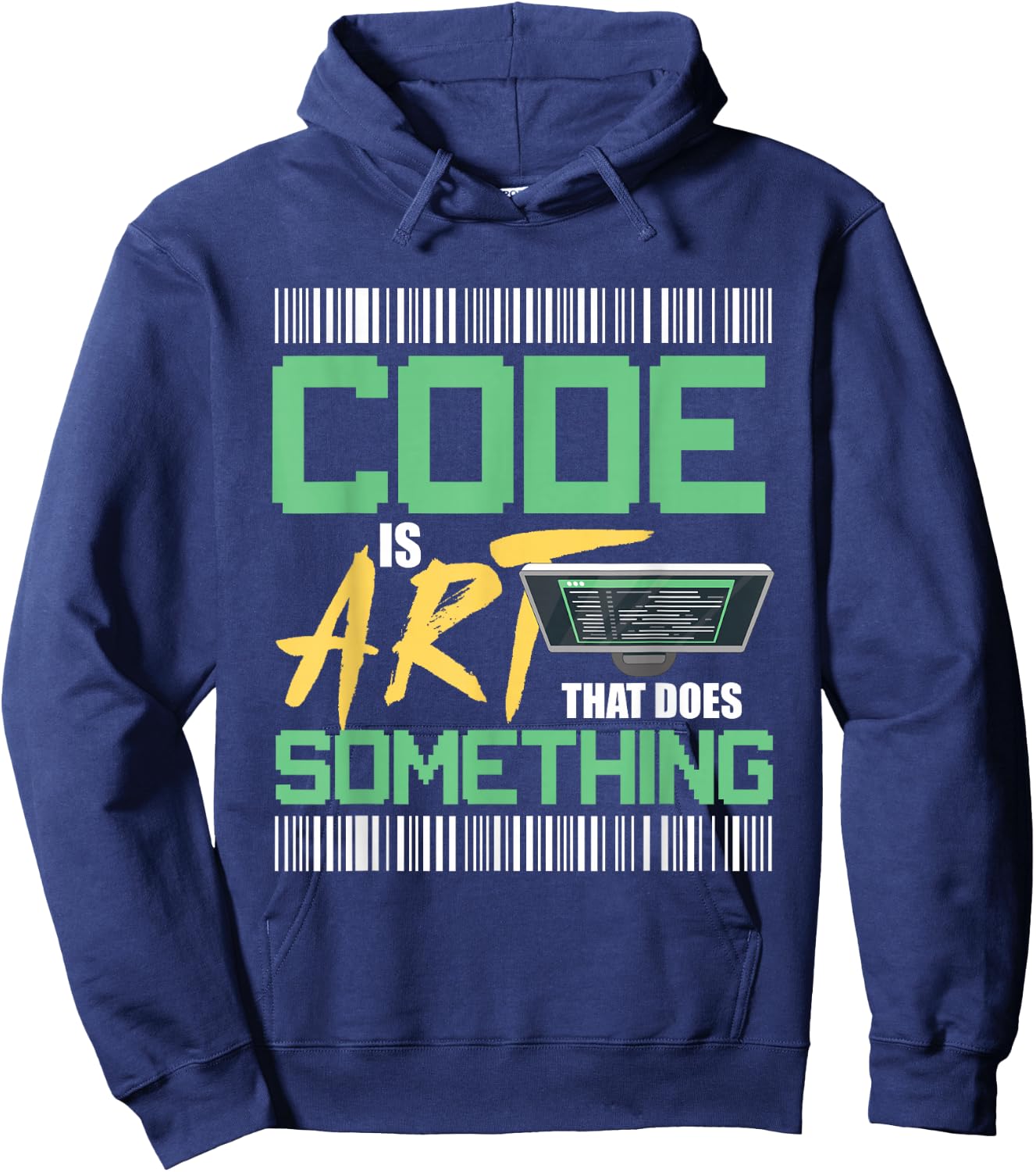 Code is art that does something for Programmer Developer Hoodie - Hoodie | Navy