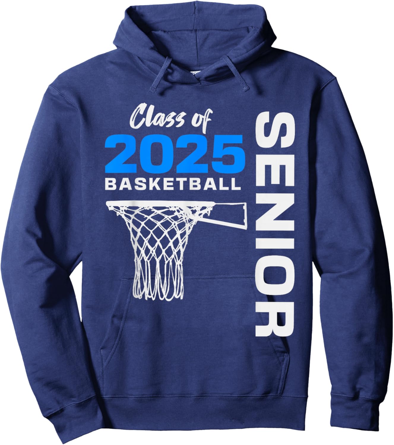 Basketball Senior Matching Class of 2025 Senior Basketball Hoodie - Hoodie | Navy