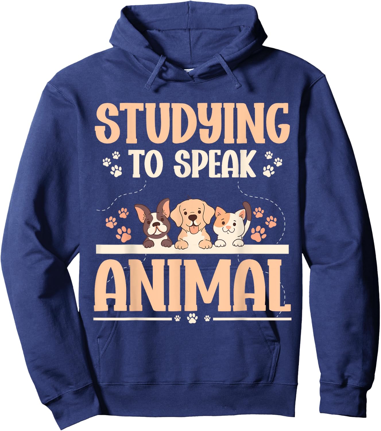 Future Veterinarian Studying To Speak Animal Hoodie - Hoodie | Navy