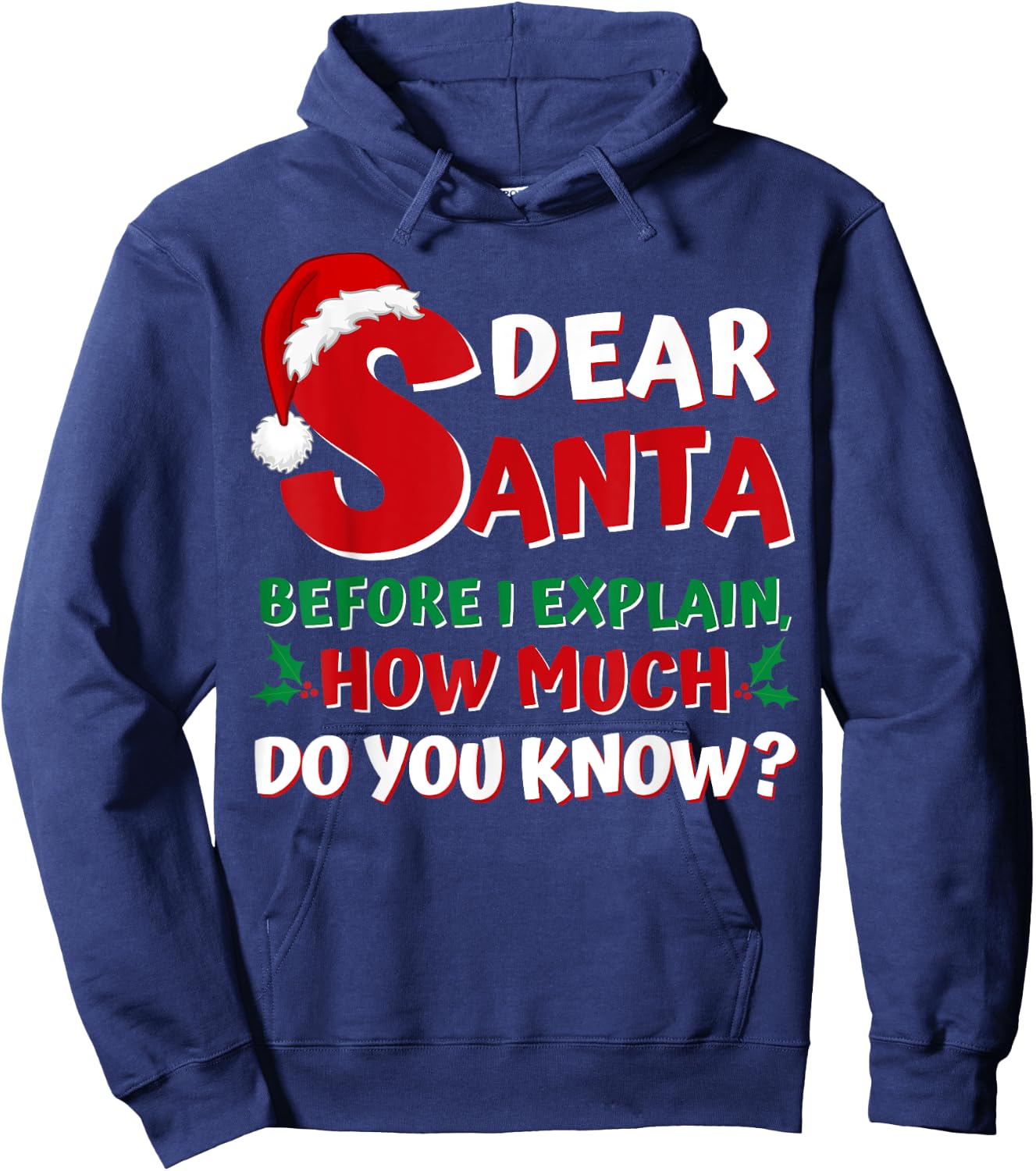 2024 Funny Christmas Shirts Kids Adults Santa I Can Explain Hoodie - Hoodie | Navy