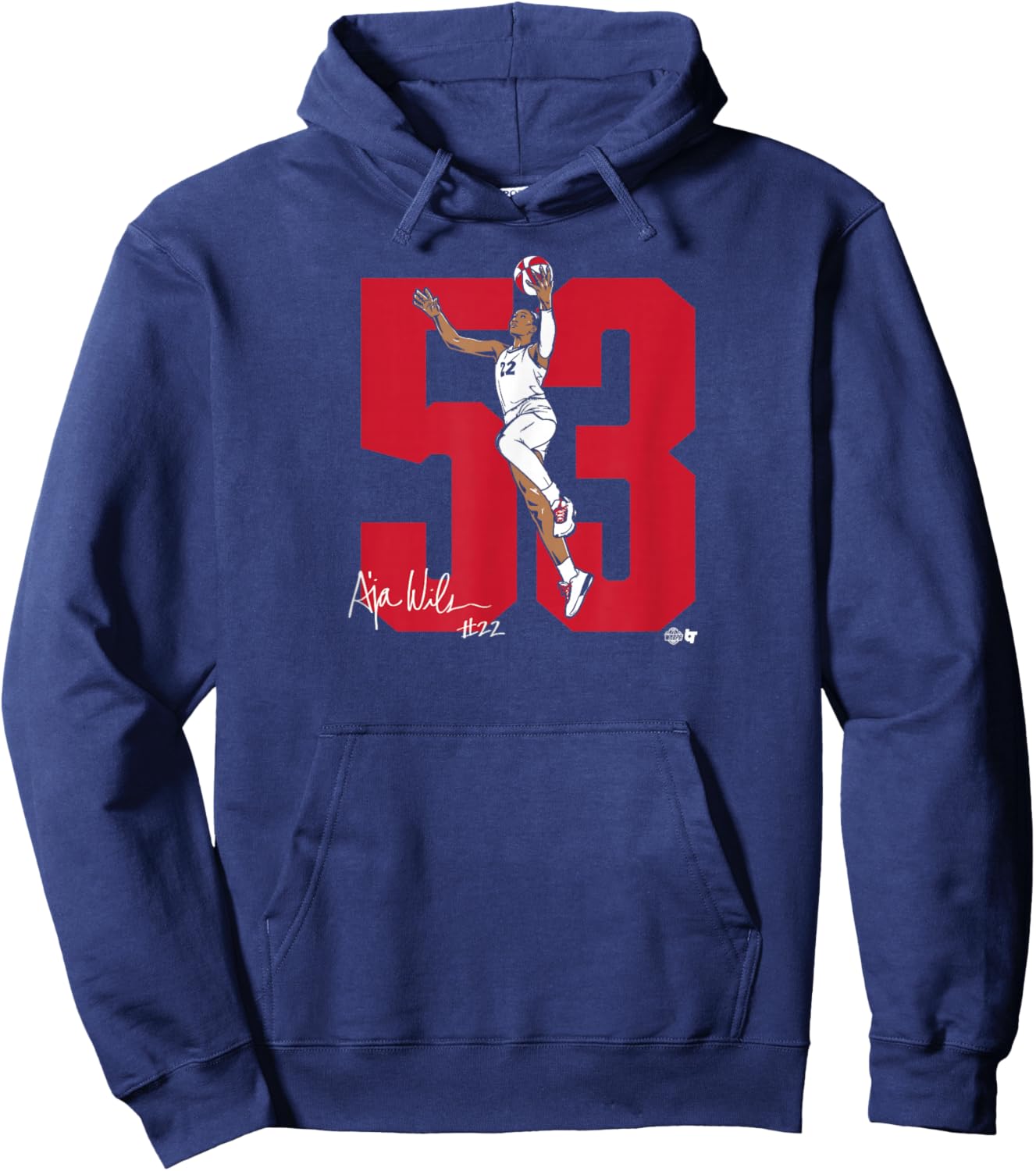 A'ja Wilson - 53 - Las Vegas Basketball Hoodie - Hoodie | Navy