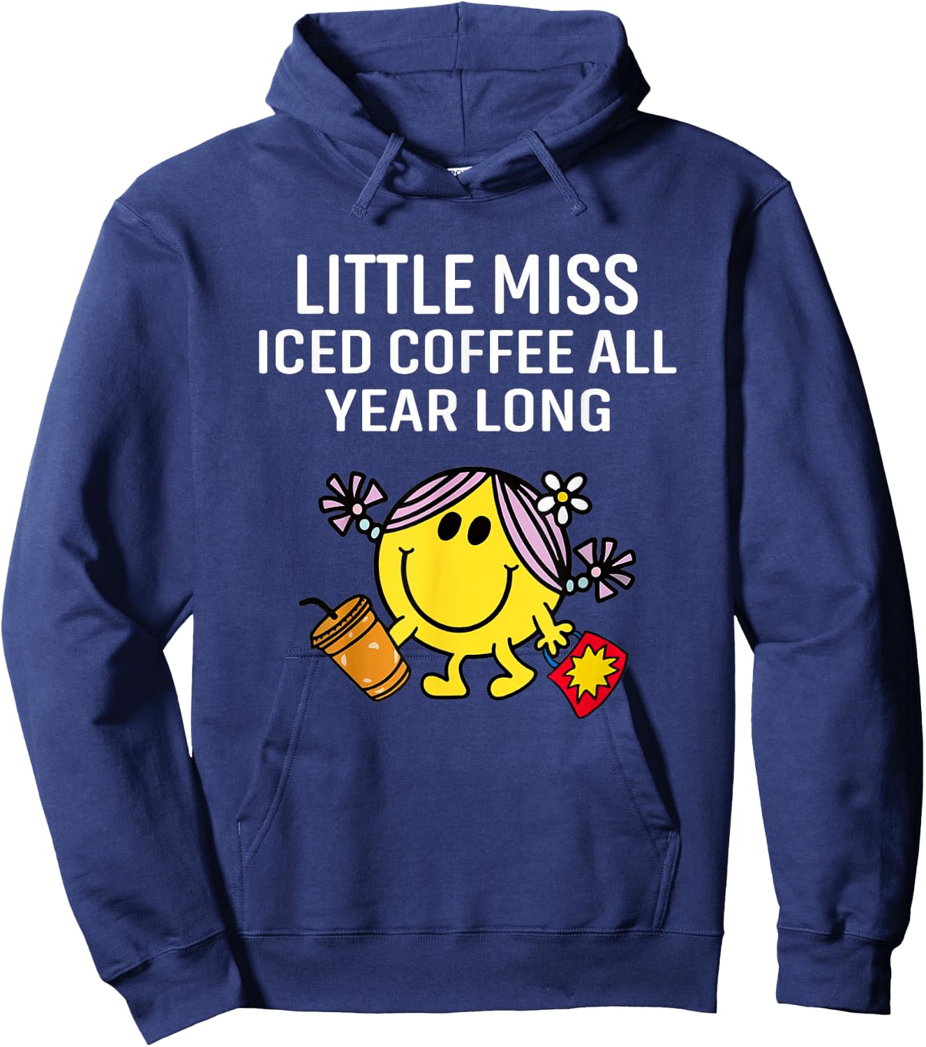 Little Miss Iced Coffee All Year Long Hoodie - Hoodie | Navy