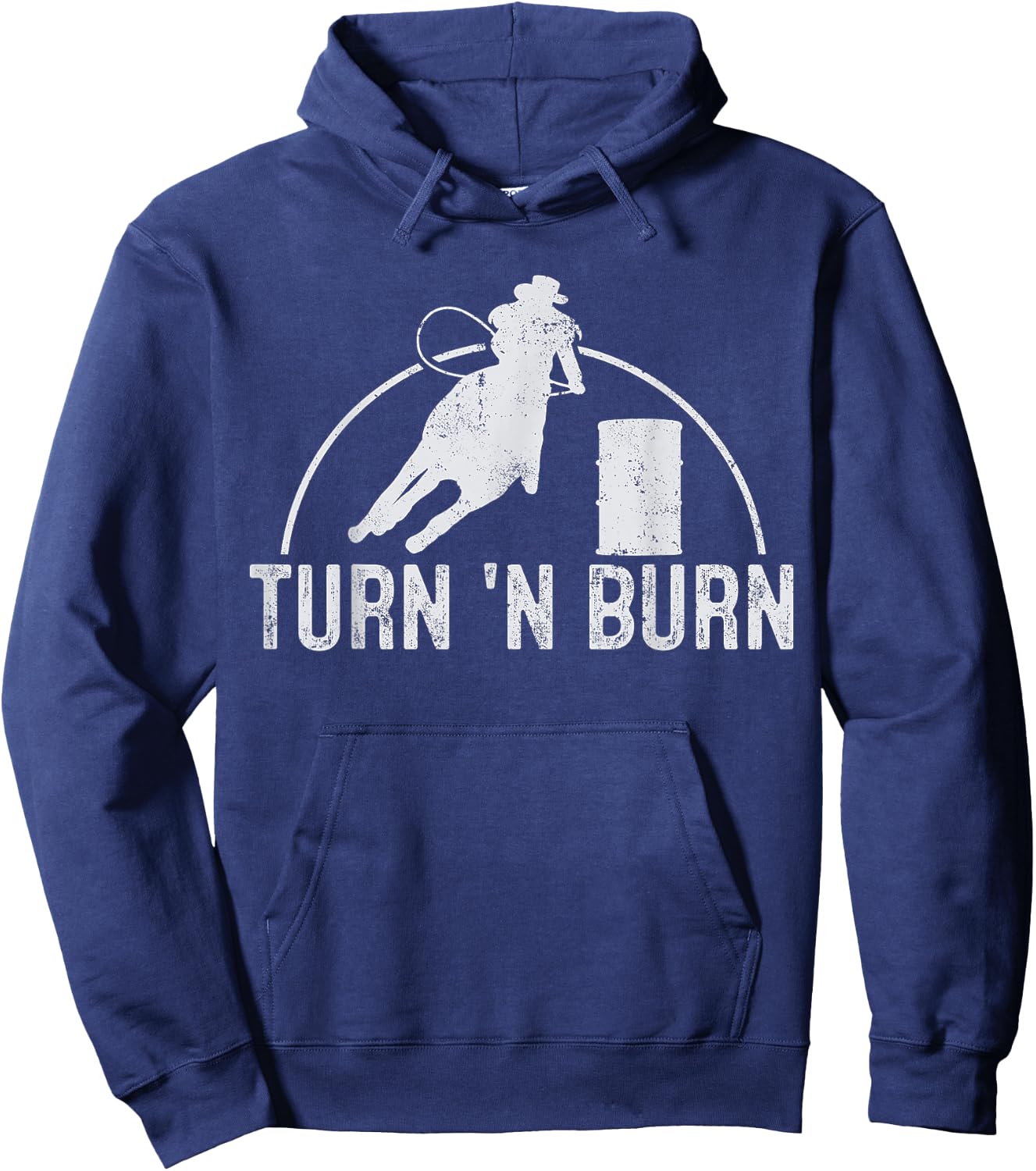 Barrel Racing Rodeo Vintage Gift Hoodie - Hoodie | Navy