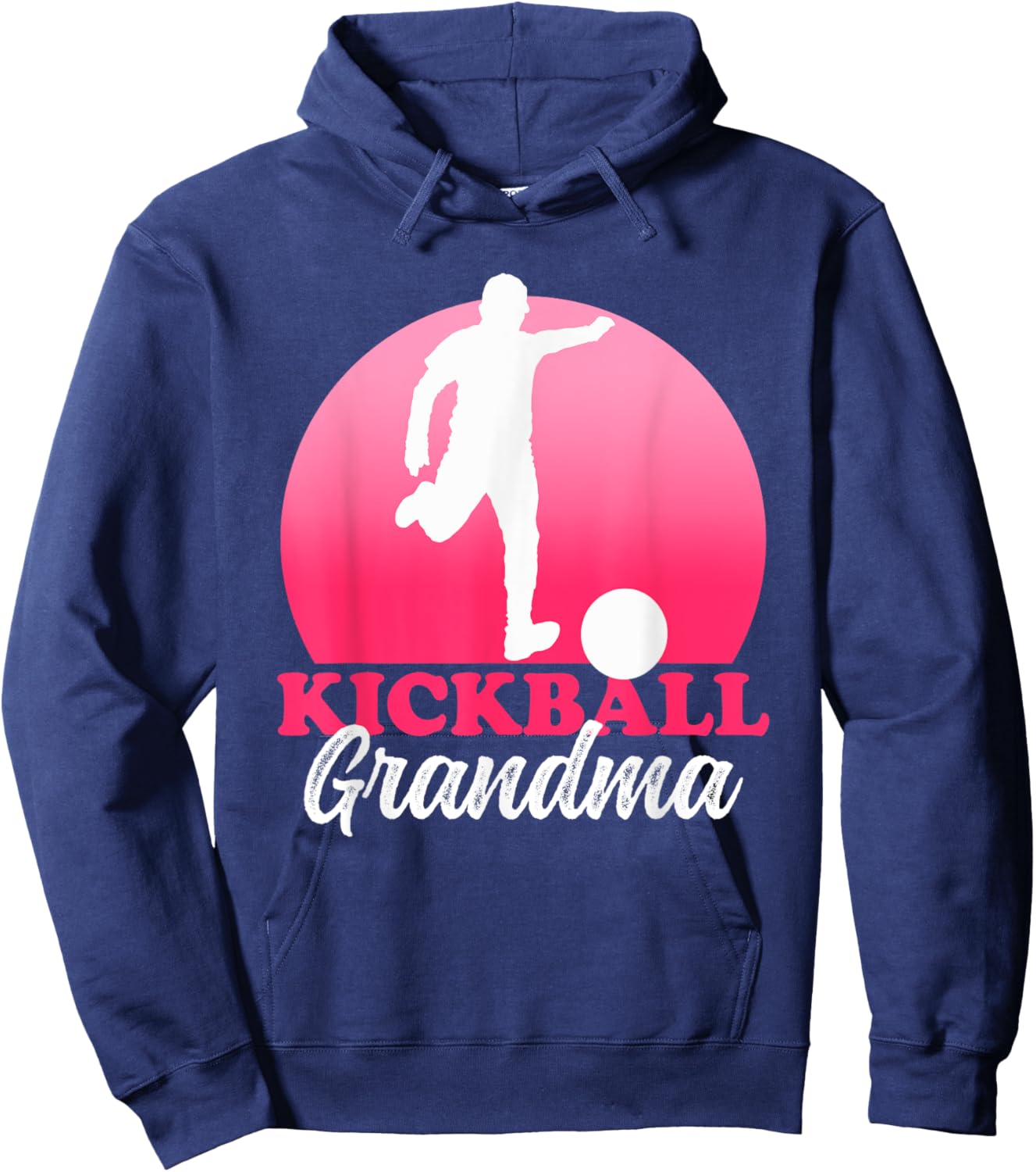 Kickball Grandma | Kickballer Player Kickball Hoodie - Hoodie | Navy