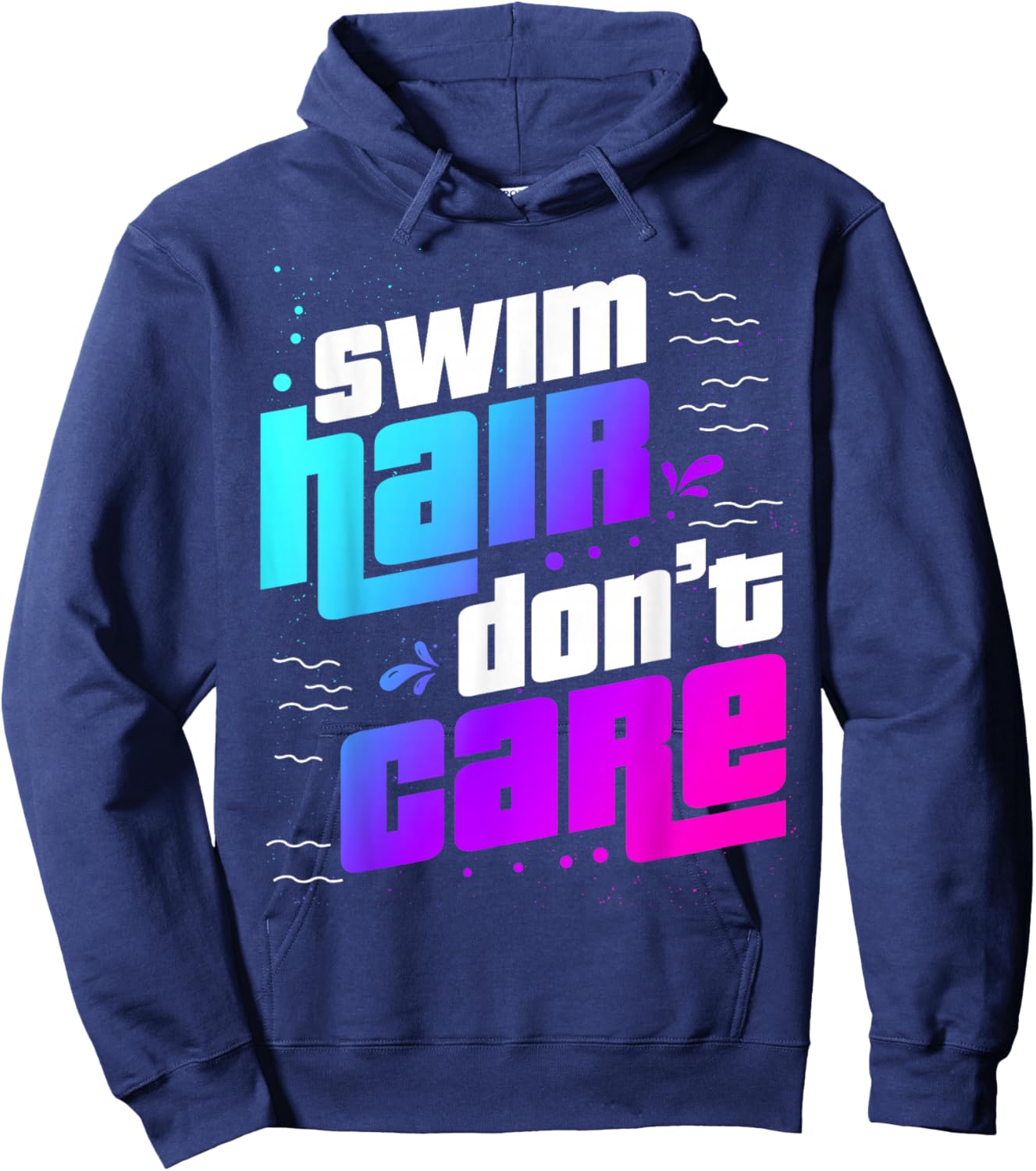 Swim Hair Don't Care Swim Hair Hoodie - Hoodie | Navy
