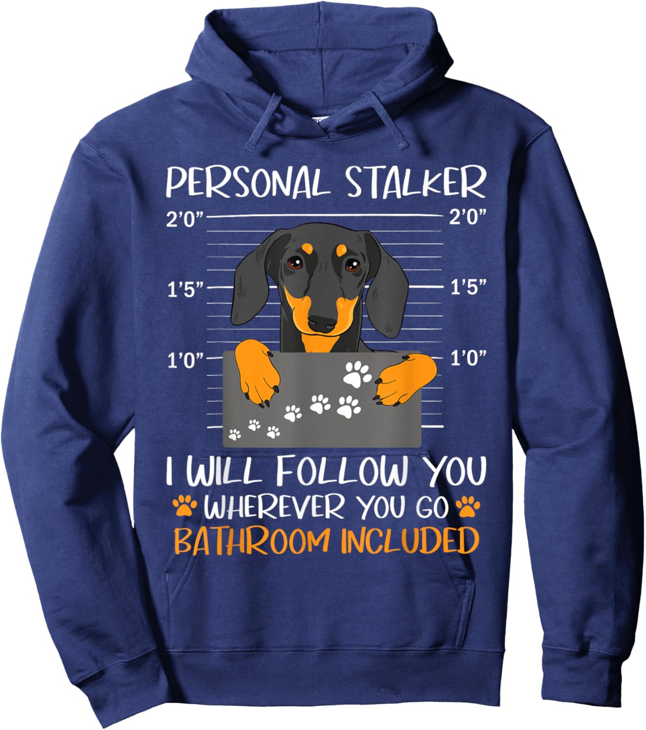 I Will Follow You Wherever You Go - Dachshund Dog Pet Lover Women Hoodie - Hoodie | Navy