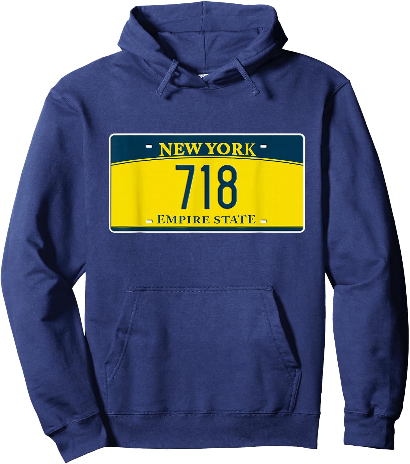 718 Area Code Brooklyn Queens NYC NY New York Home Town Hoodie - Hoodie | Navy