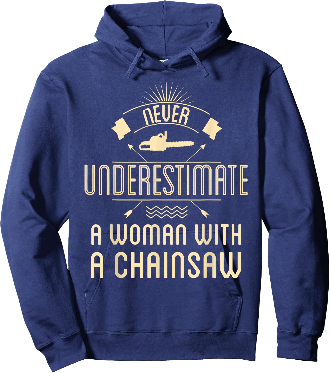Female Arborist Women Chainsaw Girl Tree Trimmer Service Hoodie - Hoodie | Navy