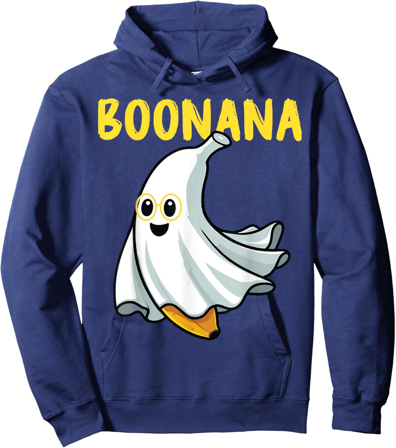 Cute Boonana Ghost Funny Banana Halloween Men Women Kids Hoodie - Hoodie | Navy