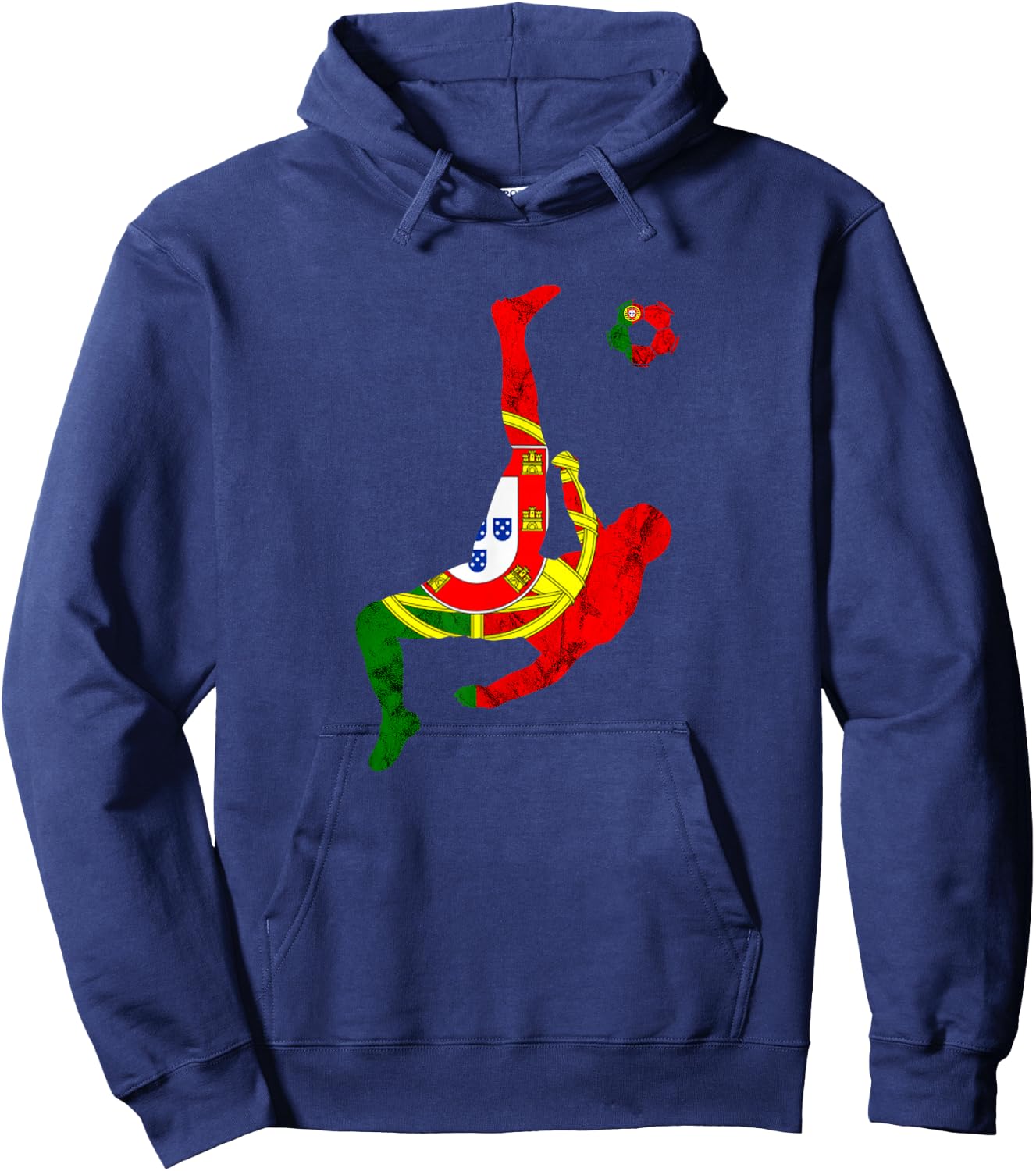 Portugal Portuguese Flag Futebol Portuguese Soccer Player Hoodie - Hoodie | Navy
