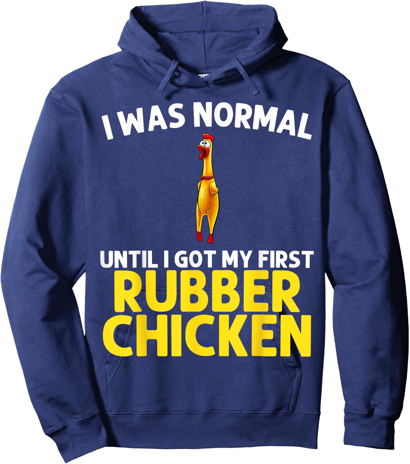 Funny Rubber Chicken Art Women Giant Rubber Chicken Hoodie - Hoodie | Navy