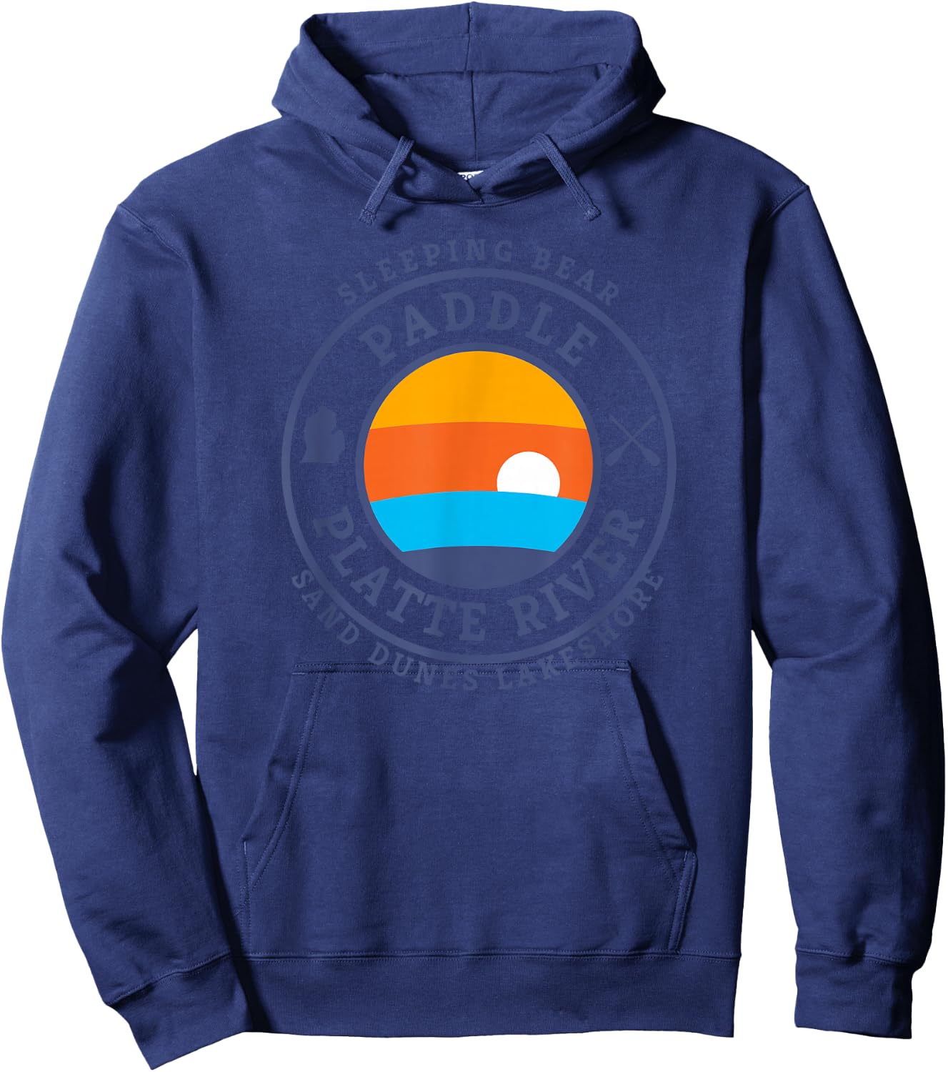 Paddle the Platte RIver Michigan Hoodie - Hoodie | Navy