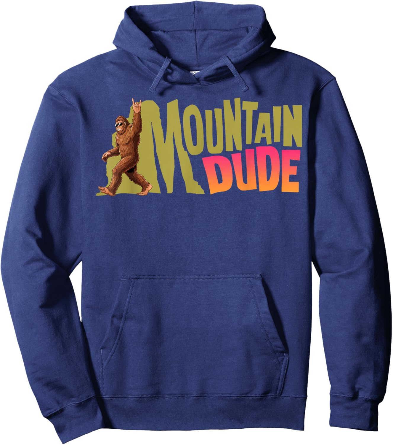 Mountain Dude Bigfoot Sasquatch Hiking Gifts Women Hoodie - Hoodie | Navy