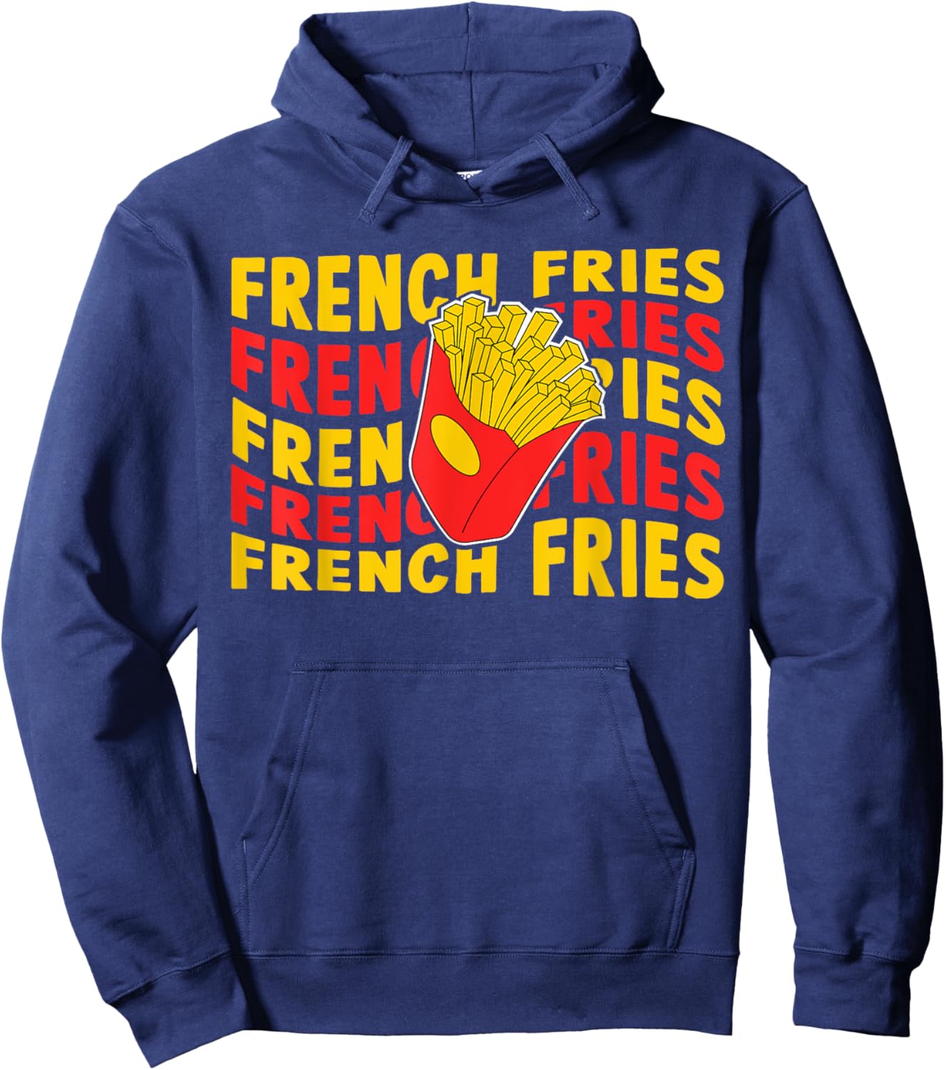 Retro Franch Fries For Kids Men Women French Fries Fryer Hoodie - Hoodie | Navy