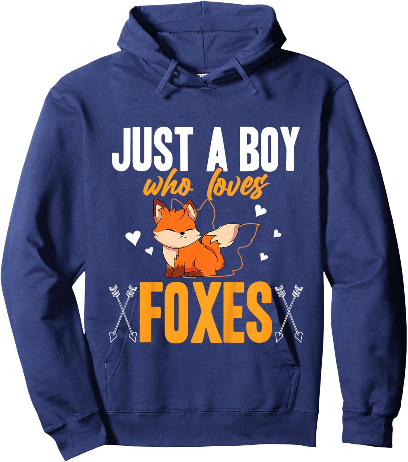 Just A Boy Who Loves Foxes Toddler Wildlife Animal Fox Hoodie - Hoodie | Navy