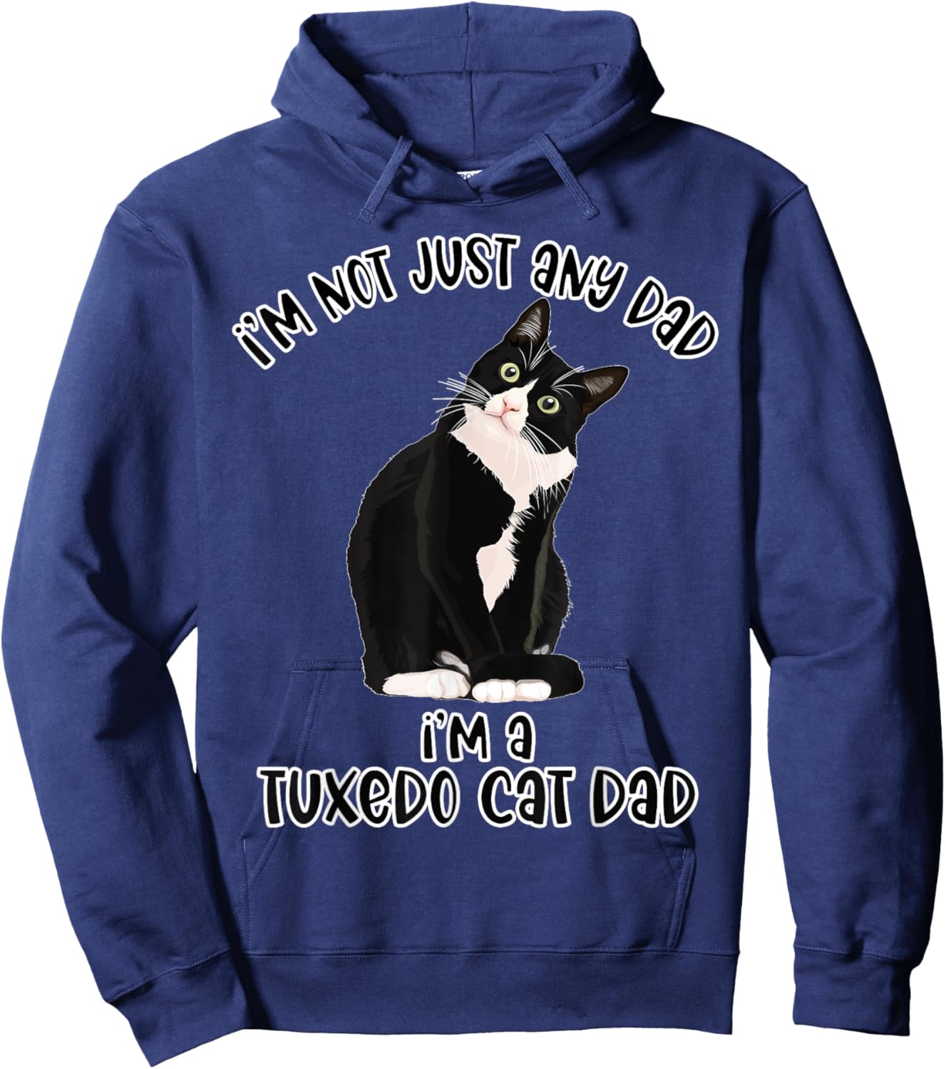 Tuxedo Cat Lovers Funny Shirt for Dad Father's Day Women Hoodie - Hoodie | Navy