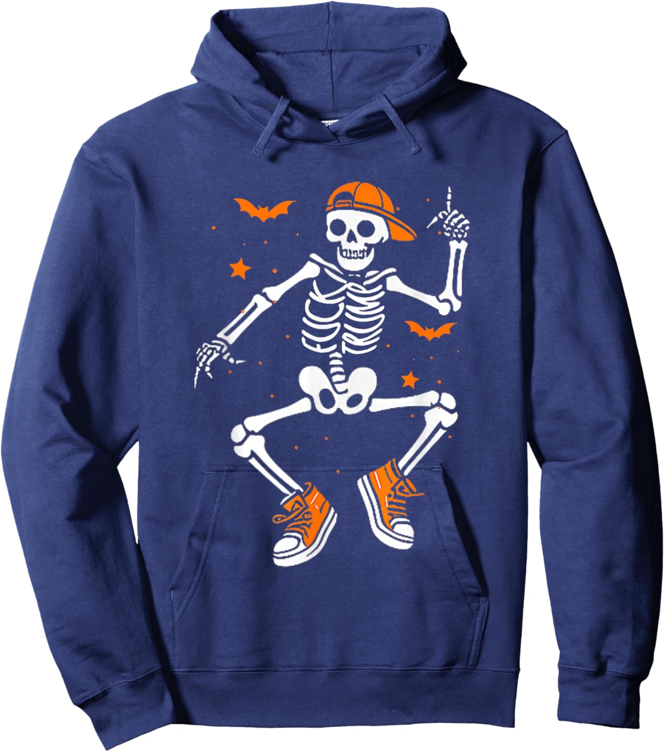 Funny Halloween Skeleton Trump Halloween Costume Hoodie - Hoodie | Navy