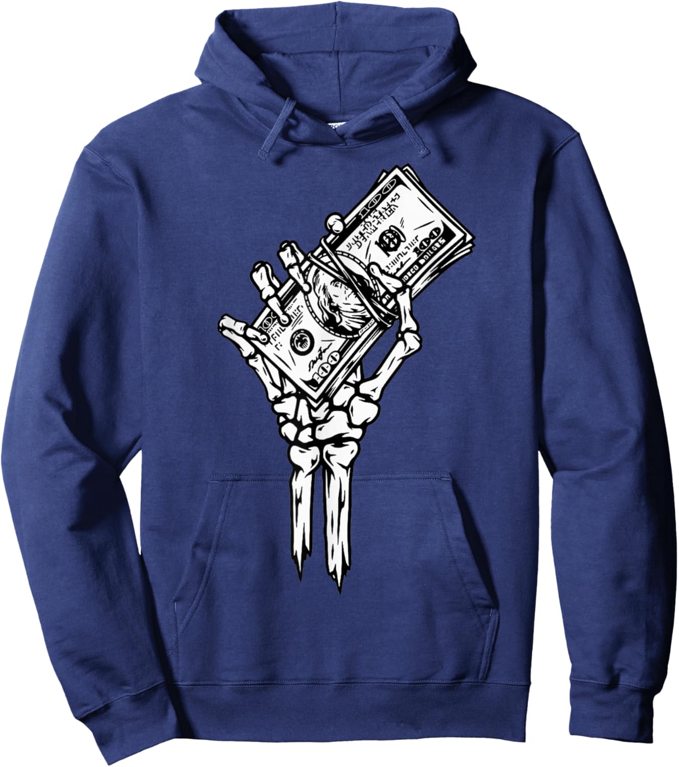 Death Grip Money Hand Hoodie - Hoodie | Navy