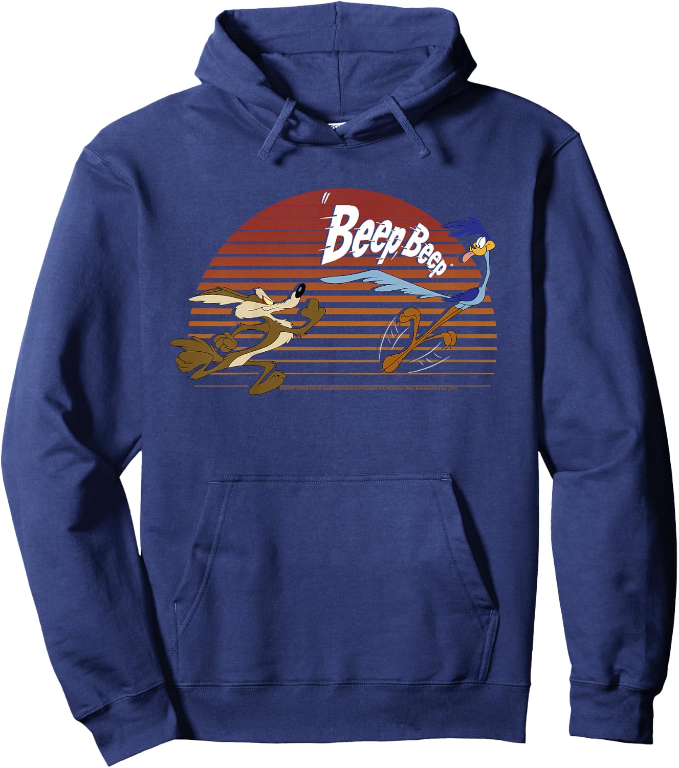 Kids Looney Tunes Wile E. Coyote & Road Runner Beep Beep Chase Hoodie - Hoodie | Navy
