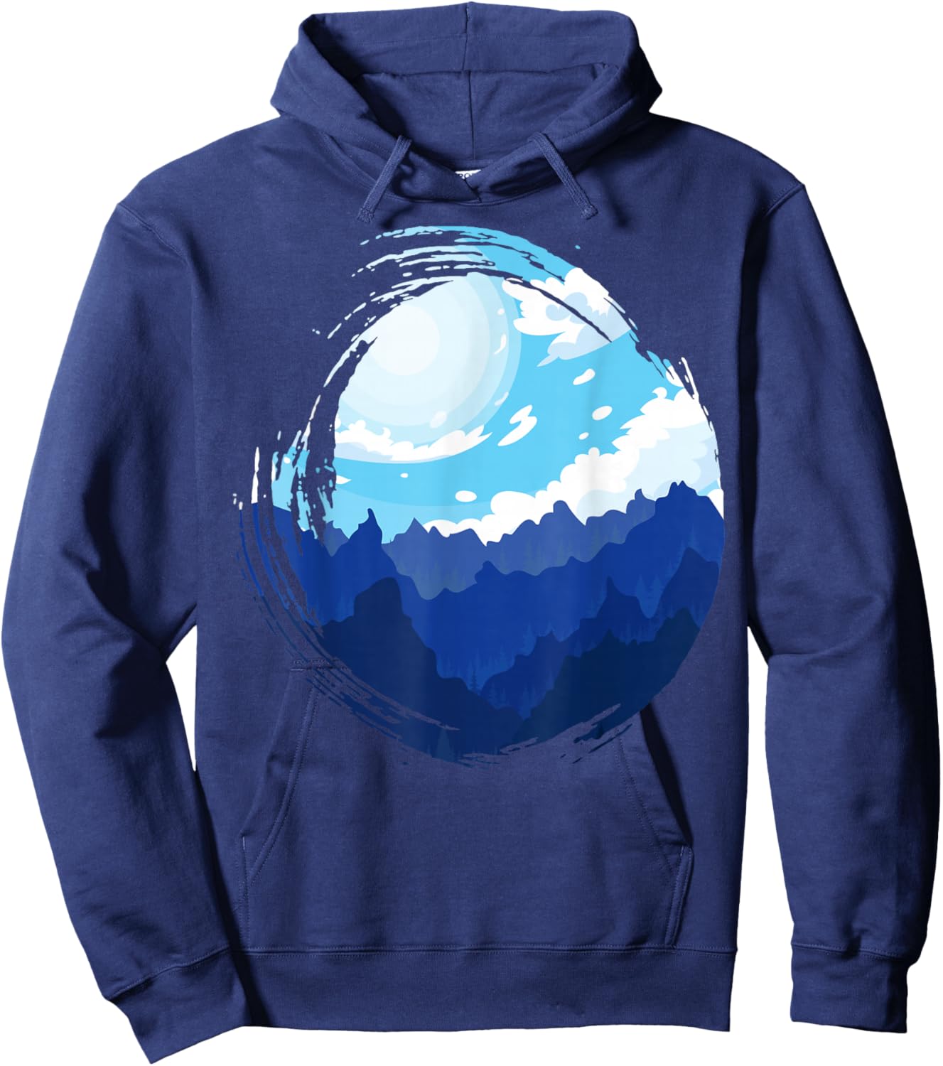 Timeless Mountain, Nature Trees and Forest Hoodie - Hoodie | Navy