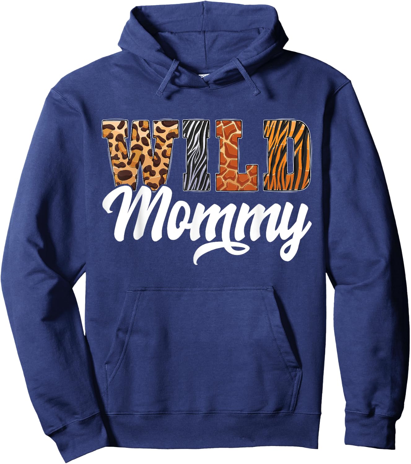 Wild Mommy Zoo Born Wild Birthday Safari Jungle Hoodie - Hoodie | Navy