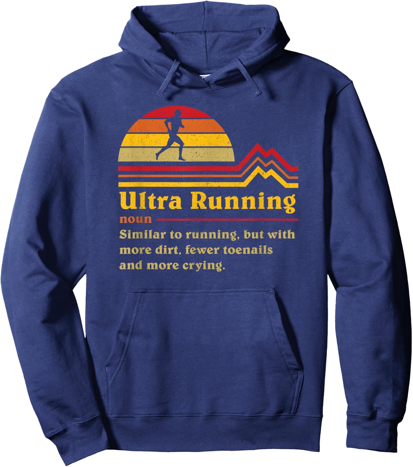 Funny definition ultrarunning ultra trail runner gift Hoodie - Hoodie | Navy