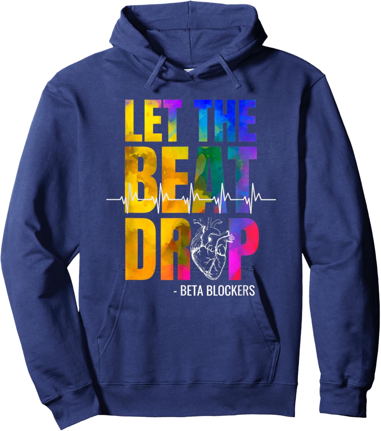 Funny POTS Awareness Cute Dysautonomia Syndrome Beta Blocker Hoodie - Hoodie | Navy