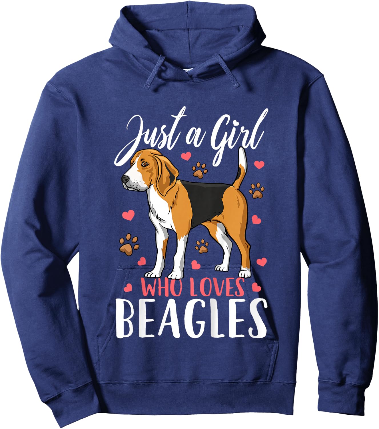 Kids Beagle Just A Girl Who Loves Beagles Gift Hoodie - Hoodie | Navy