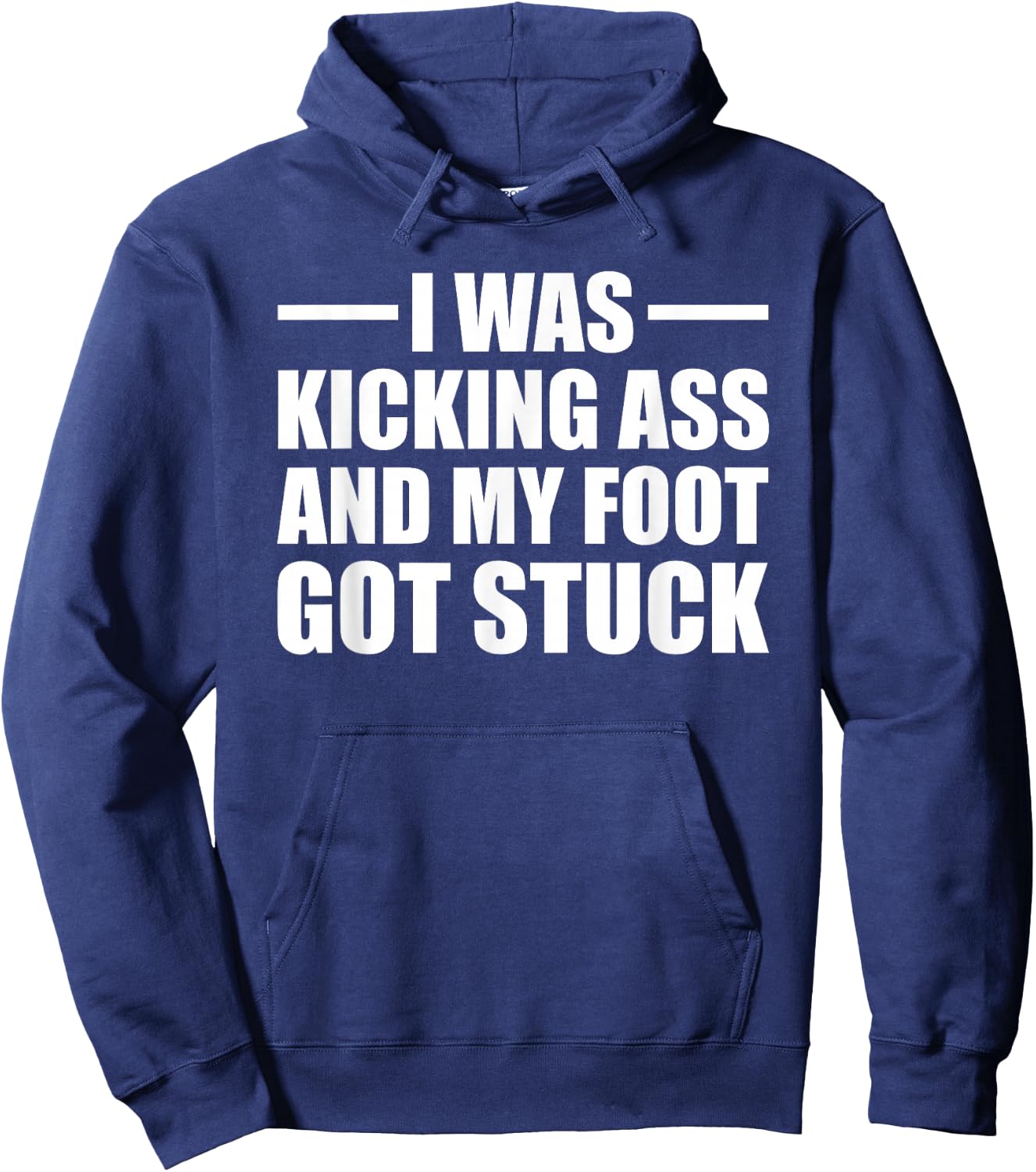 Funny Broken Foot Leg Joke Recovery Surgery Injury Gift Hoodie - Hoodie | Navy