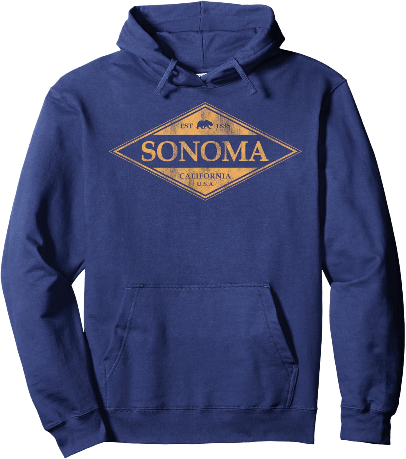 Vintage Sonoma California Bear Retro Souvenir Hoodie - Hoodie | Navy
