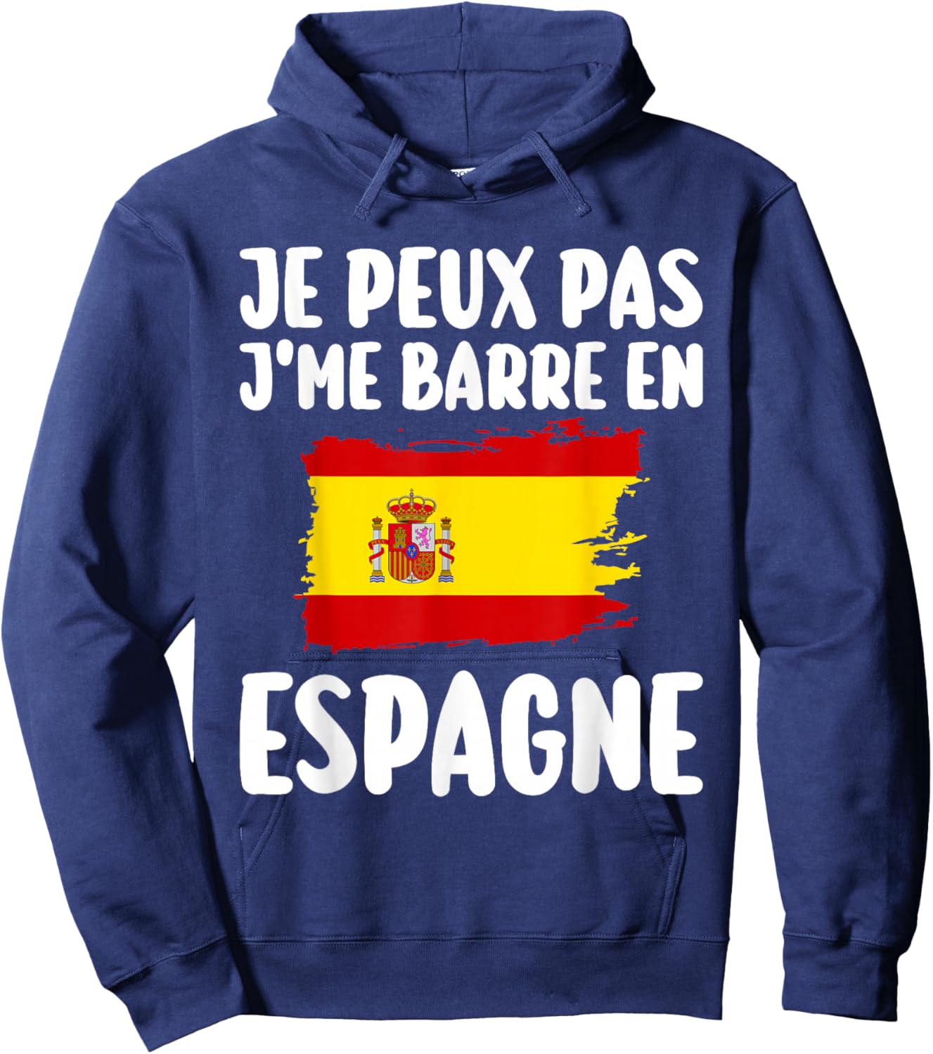 J'Peux Pas J'Me Barre In Spain Travel Gift , Black, S Hoodie - Hoodie | Navy