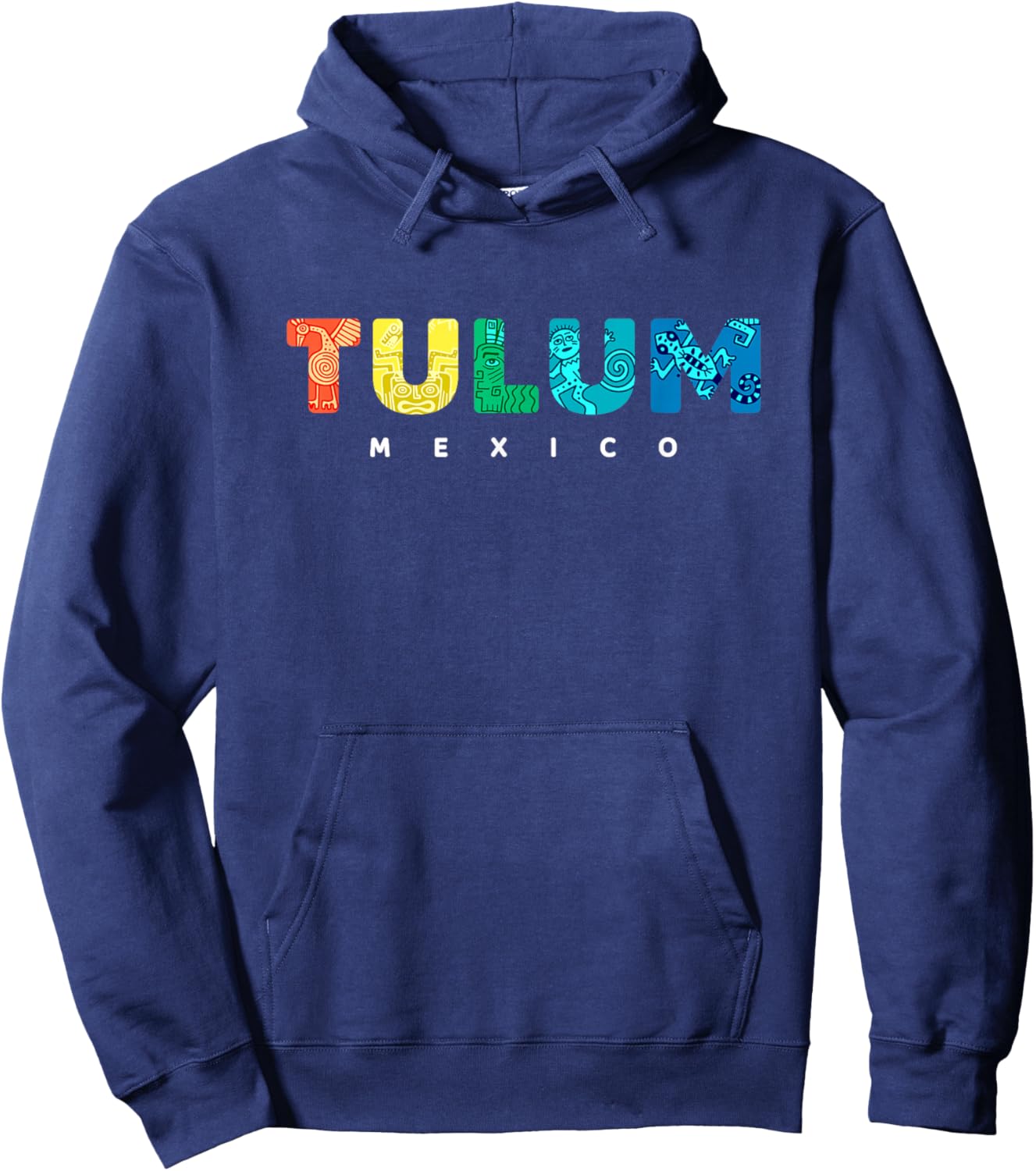 Tulum Mexico Colorful Mayan Tribal Souvenir Boys Girls Hoodie - Hoodie | Navy