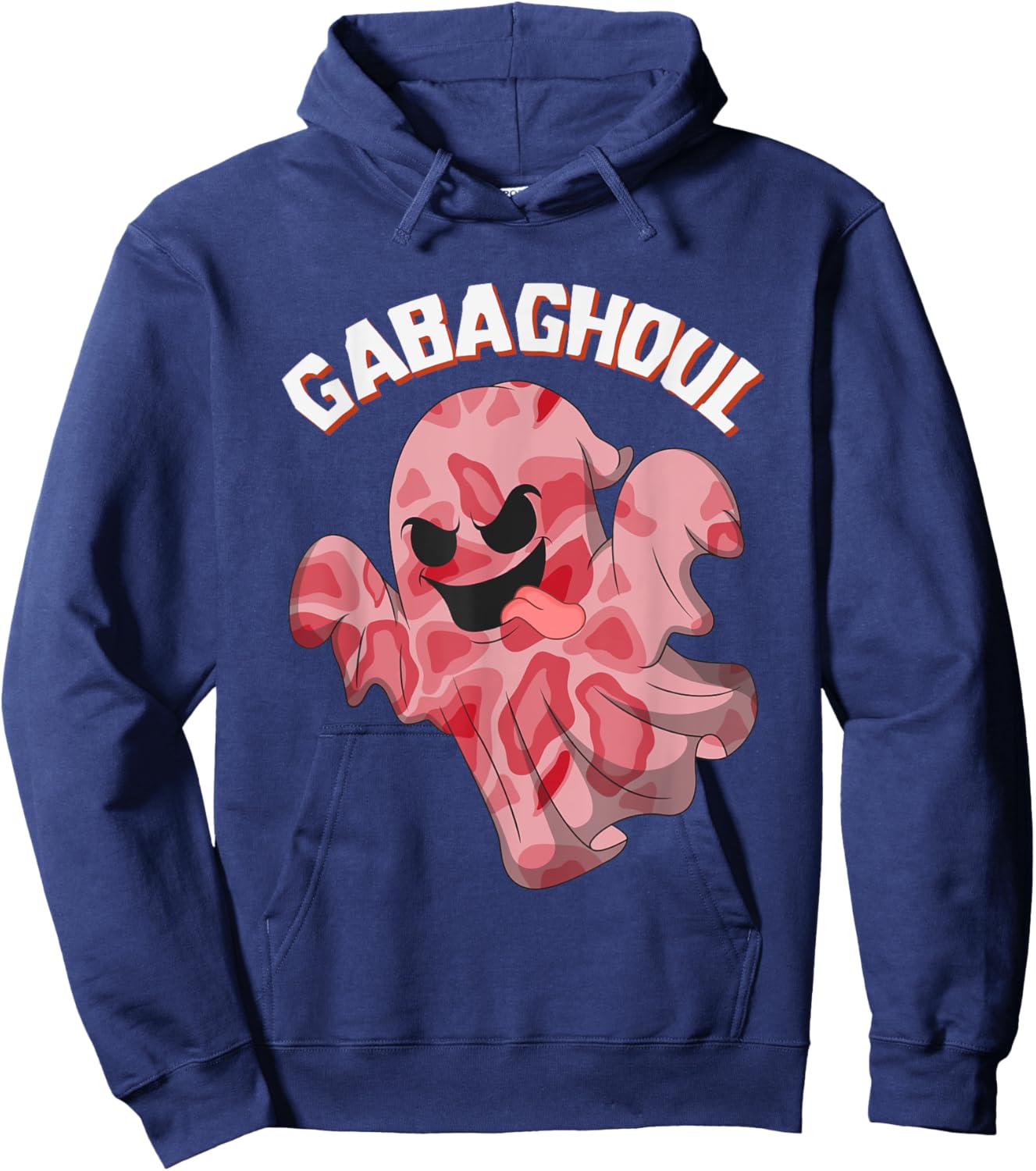 Gabaghoul Ghost Italian Ham Halloween Gabagool Parody Hoodie - Hoodie | Navy