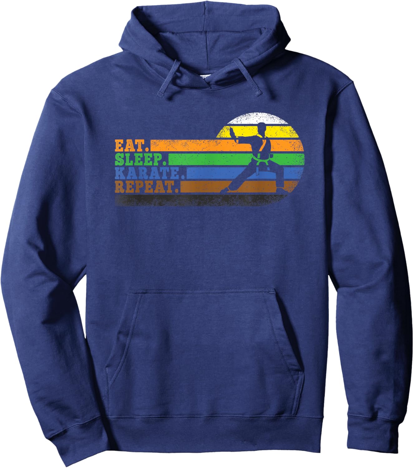 Eat Sleep Karate Repeat Men Women Boys Girls Kids Hoodie - Hoodie | Navy