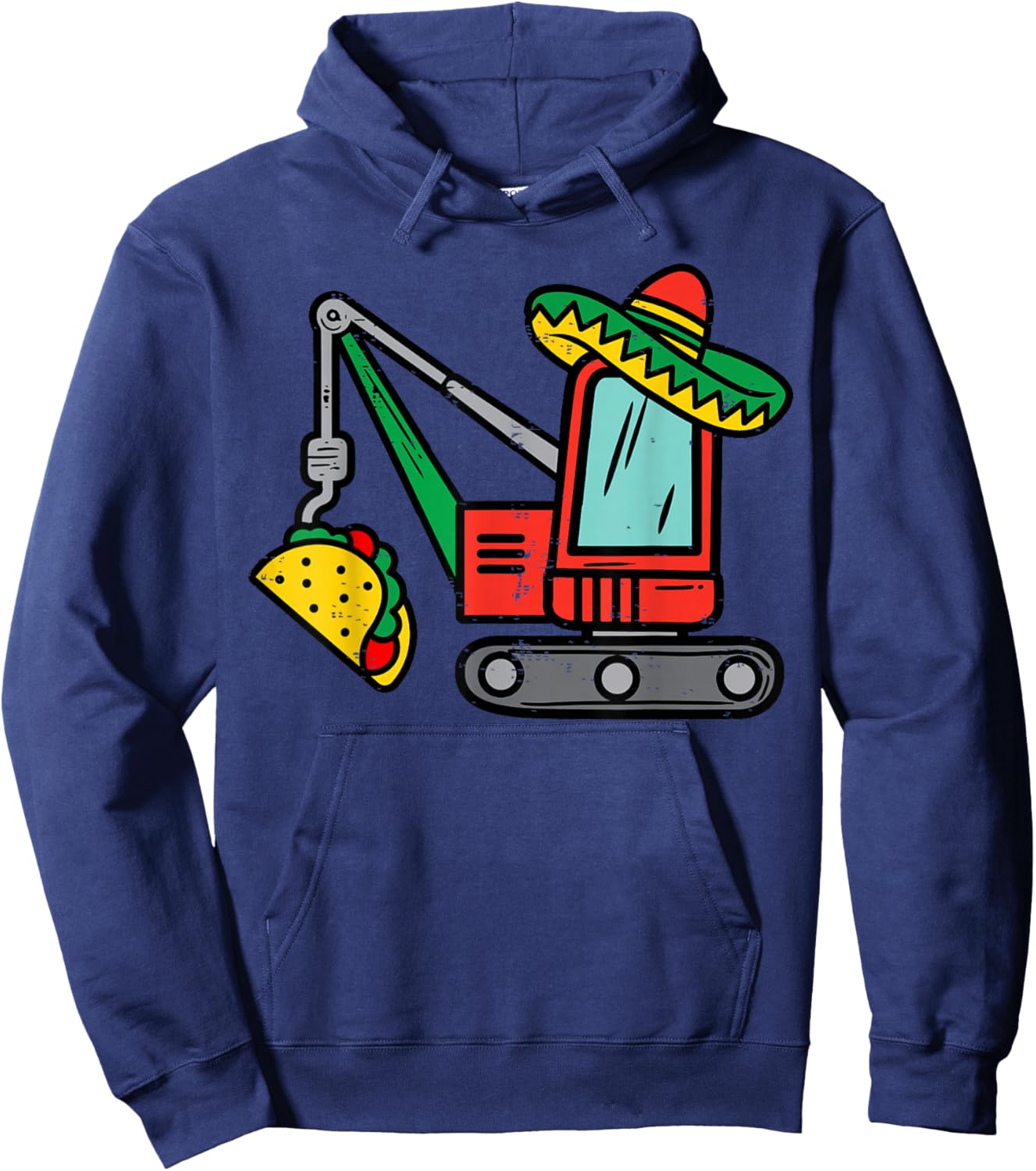 Mexican Crane Tacos Boys Cinco De Mayo Fiesta Kids Toddler Hoodie - Hoodie | Navy