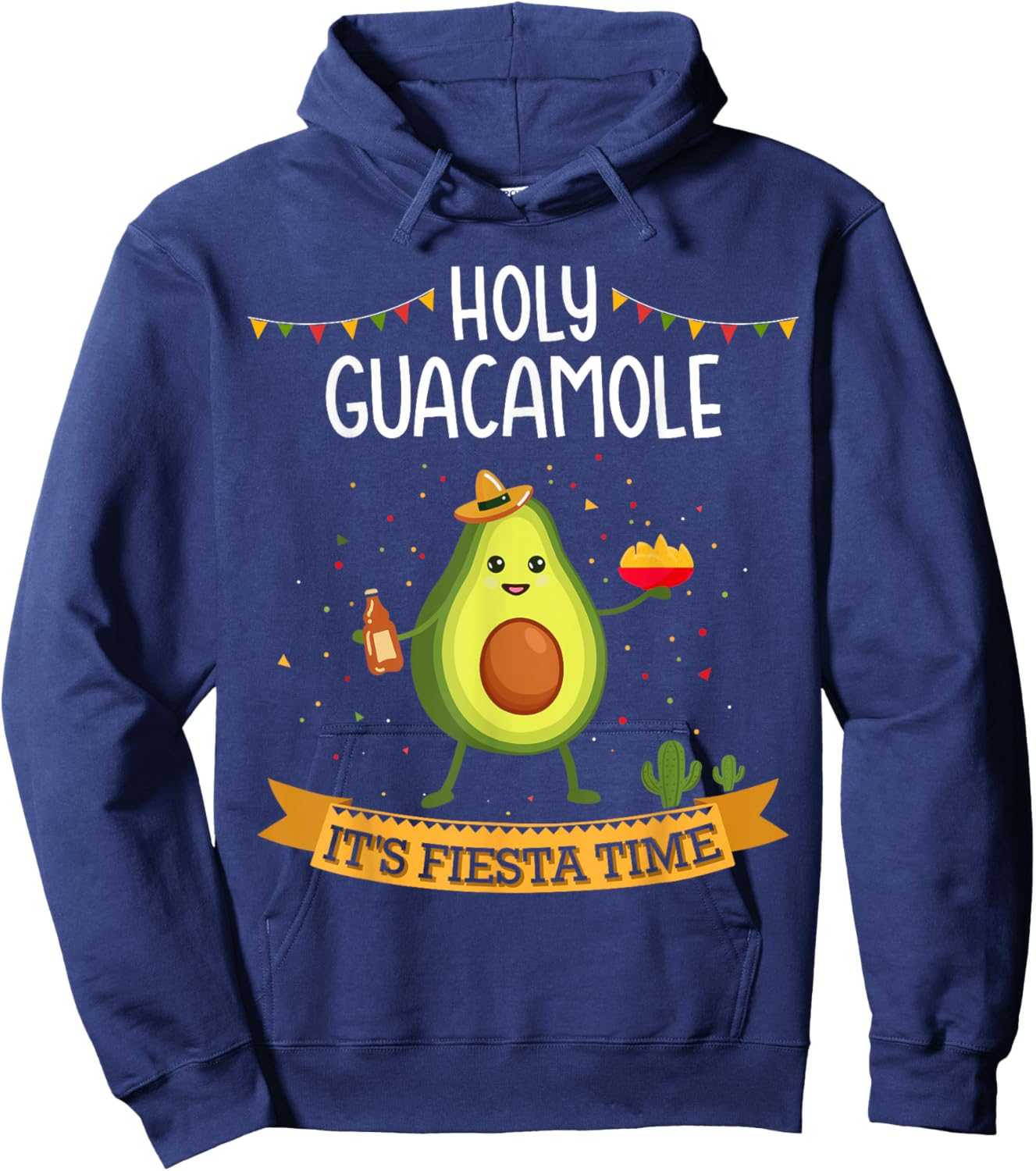 Holy guacamole with avocado for Cinco de Mayo fiesta time Hoodie - Hoodie | Navy