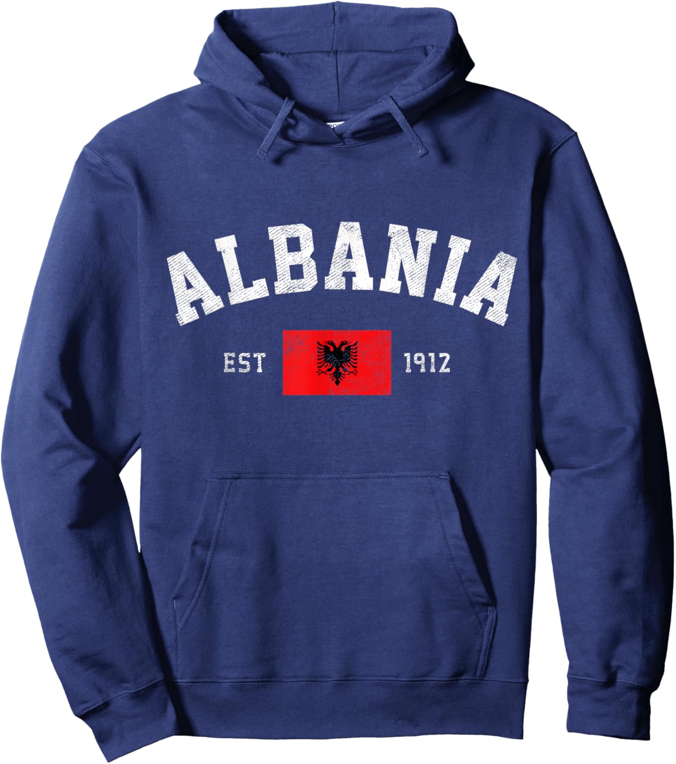 Albania Est. 1912 Albanian Flag Independence Day Hoodie - Hoodie | Navy