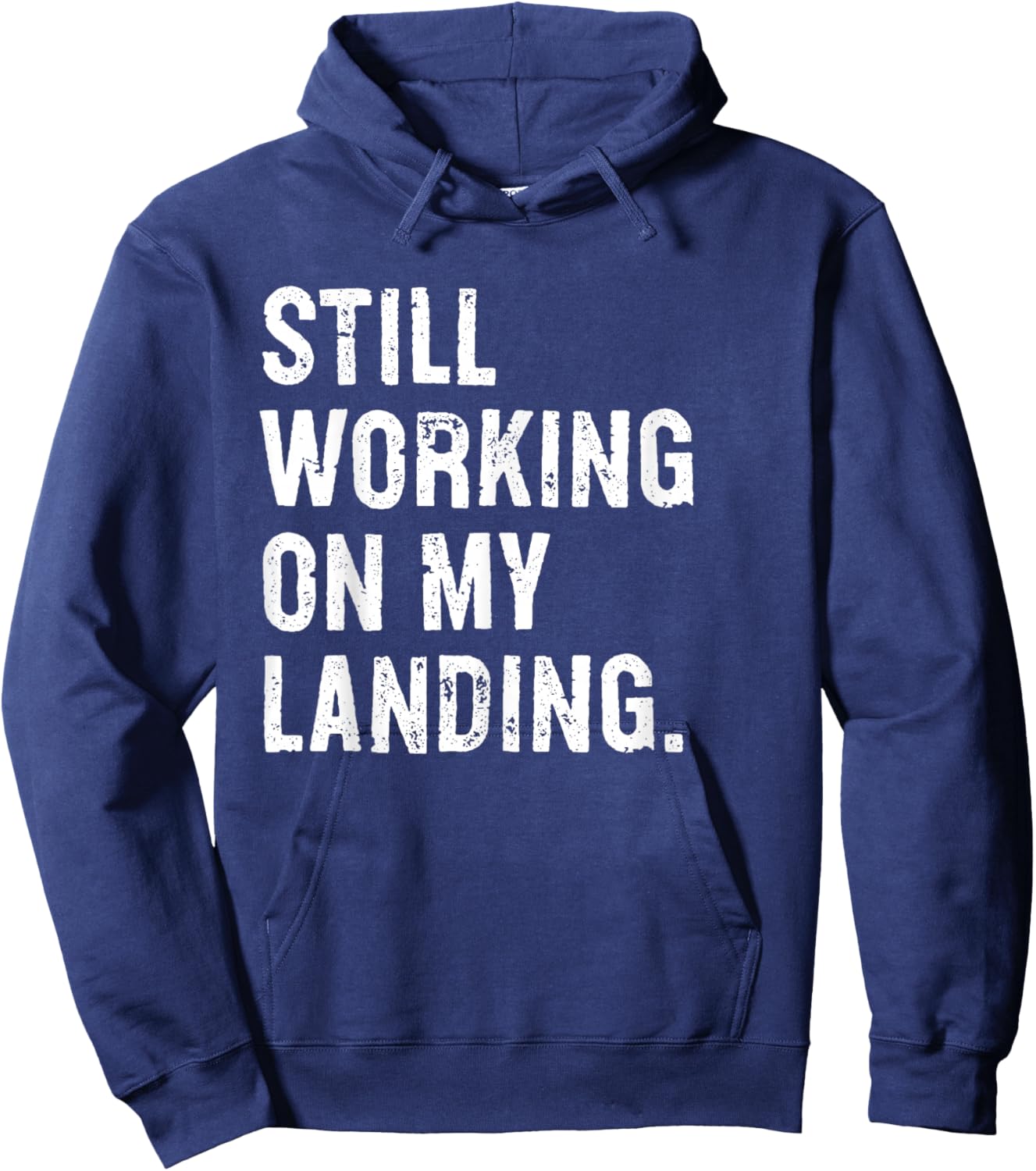 Still Working On My Landing Funny Broken Arm Wrist Elbow Hoodie - Hoodie | Navy
