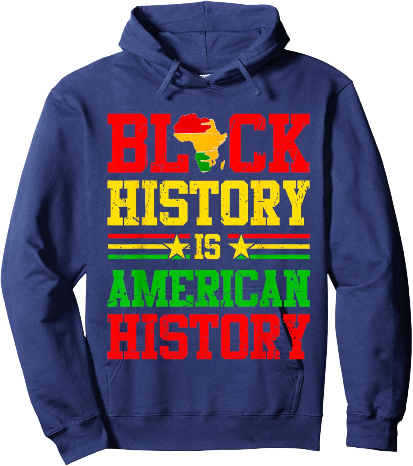 Black History Is American History African American Patriotic Hoodie - Hoodie | Navy